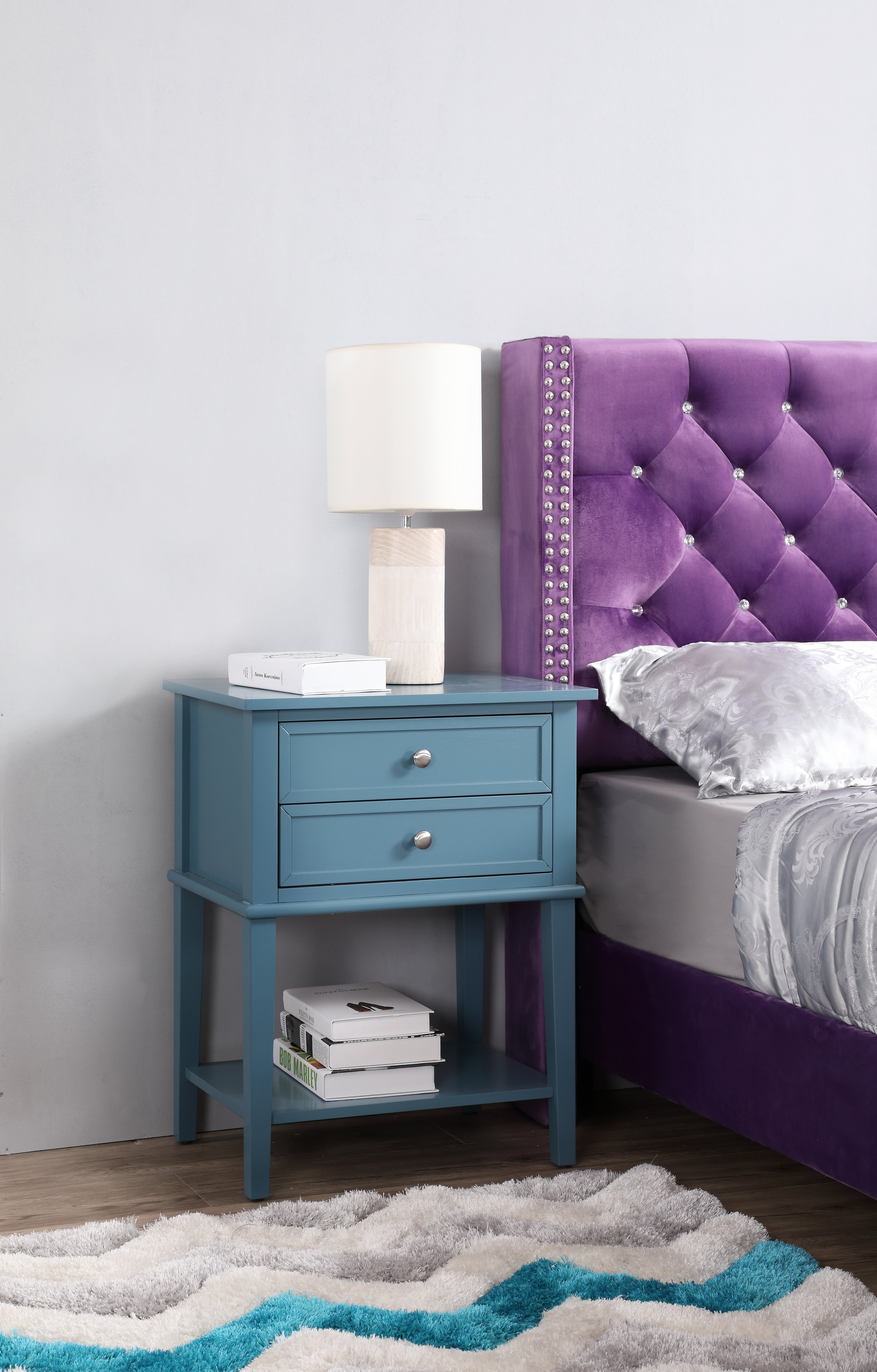 Glory Furniture Newton G067-N Nightstand , Teal