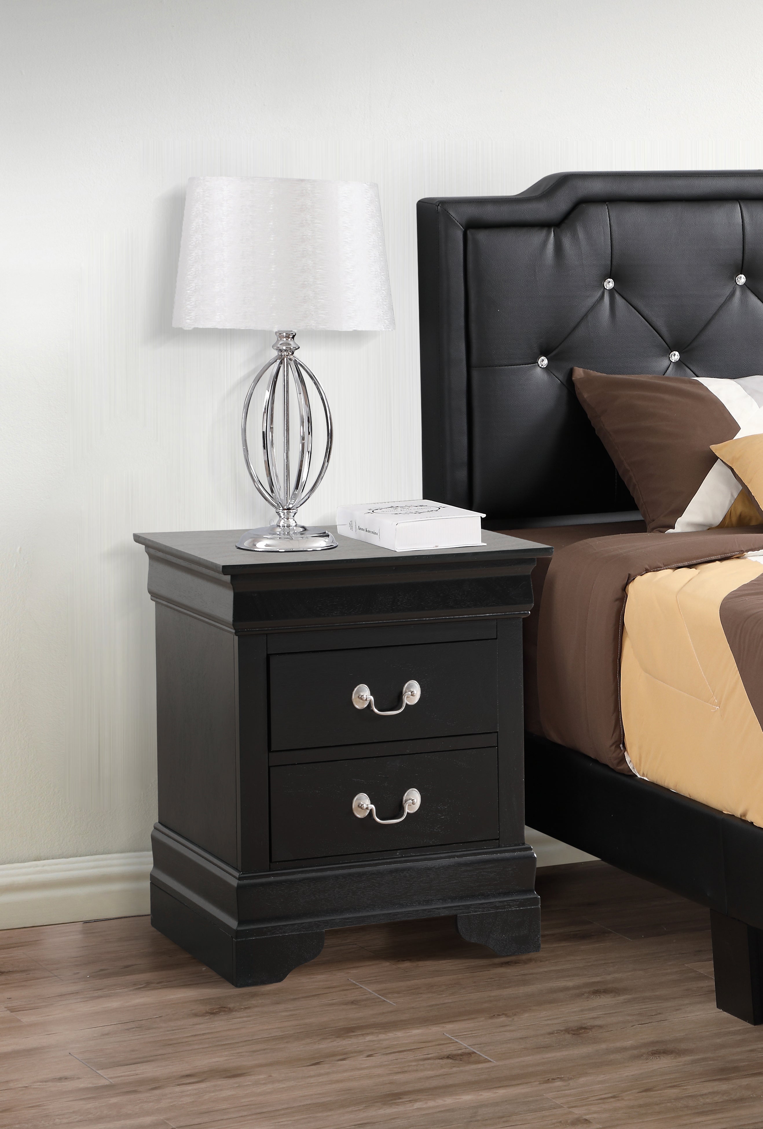 Glory Furniture LouisPhillipe G02150-N Nightstand , Black