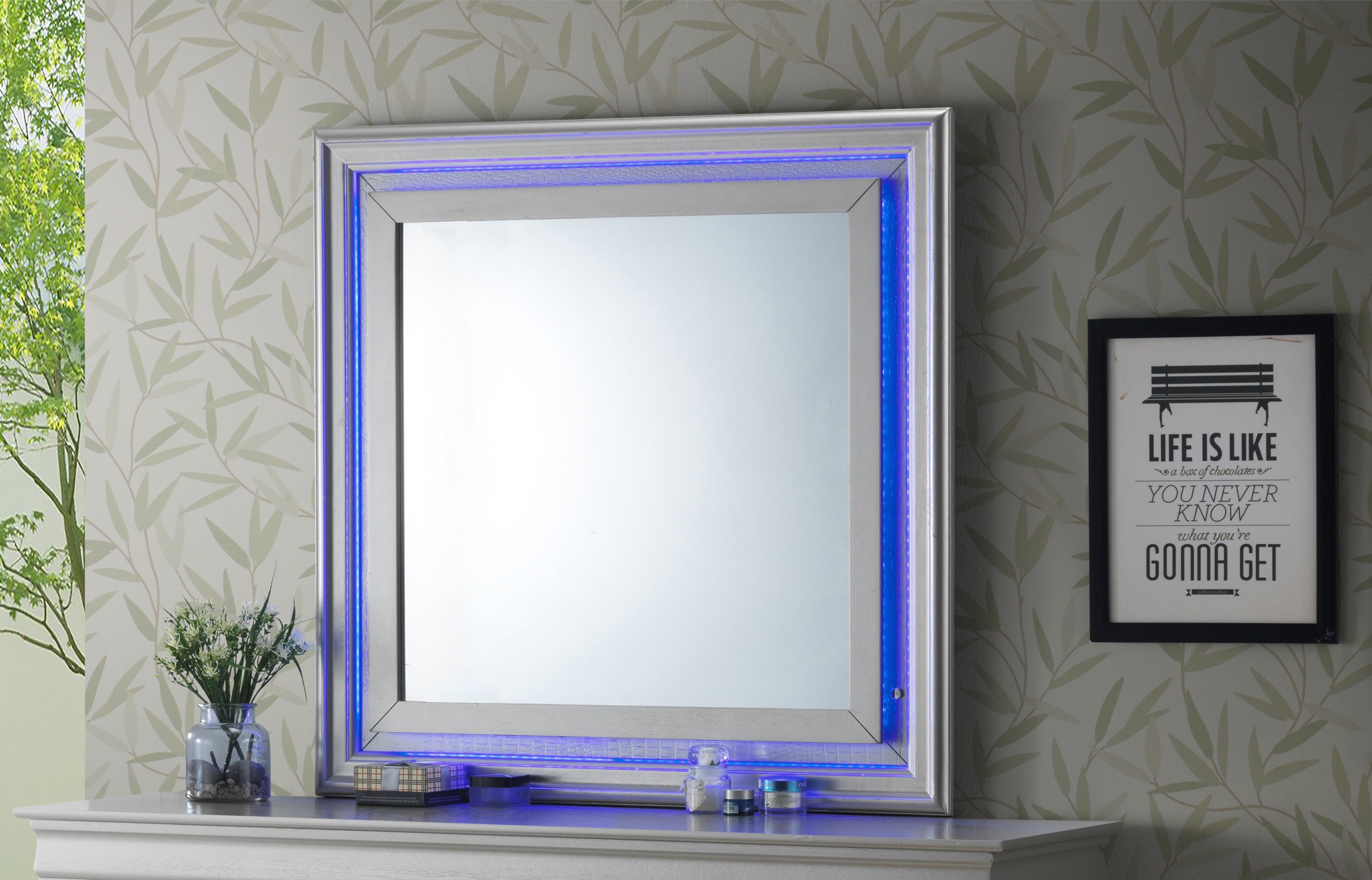 Glory Furniture Lorana G6500-M2 Mirror2 , Silver Champagne