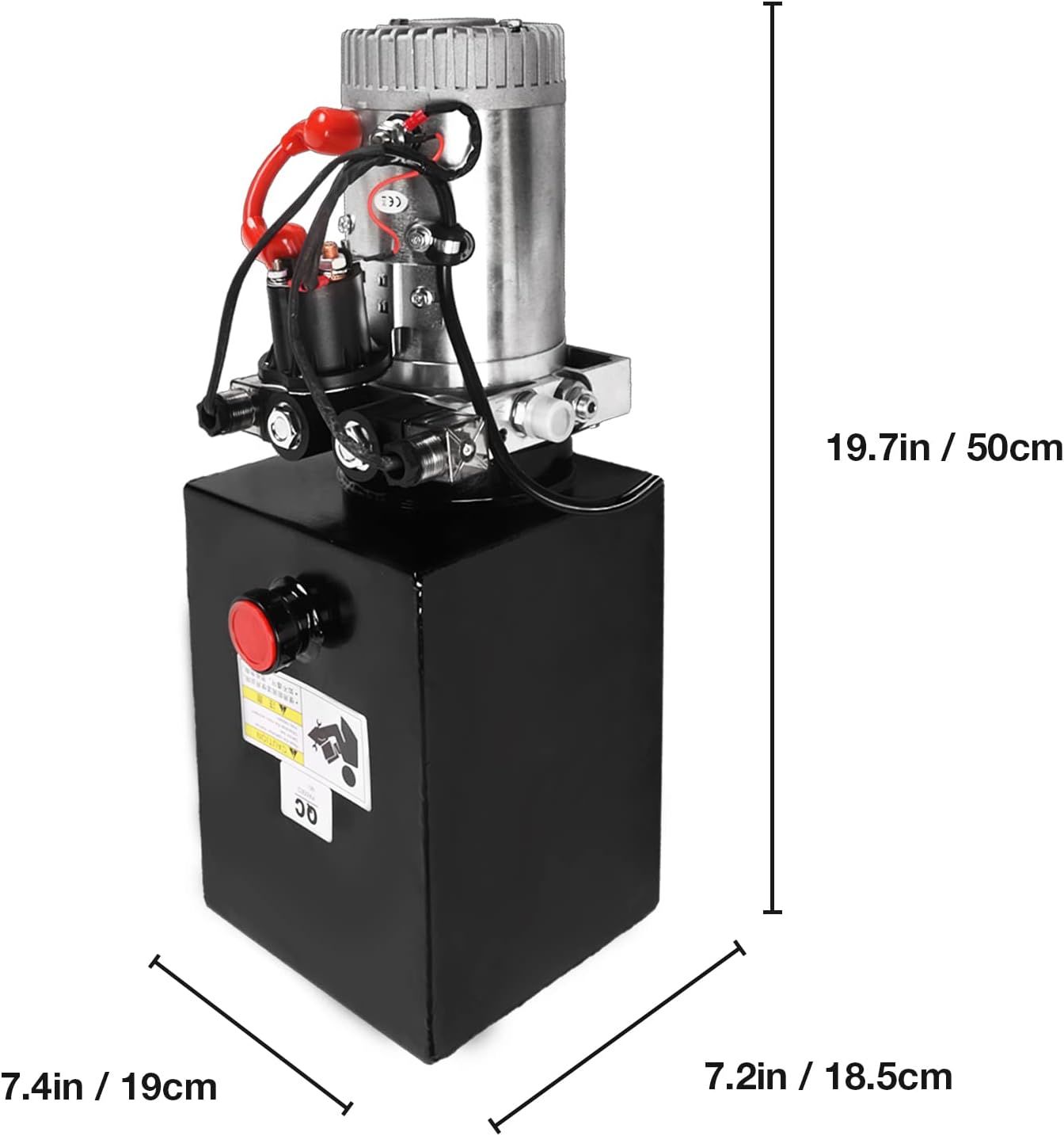 Hydraulic Pump 8 Quart 2 Gallon Hydraulic Power Unit Double Acting Metal Reservoir Dump Trailer Pump 12V DC Hydraulic Power Pump for Dump Trailer Car 