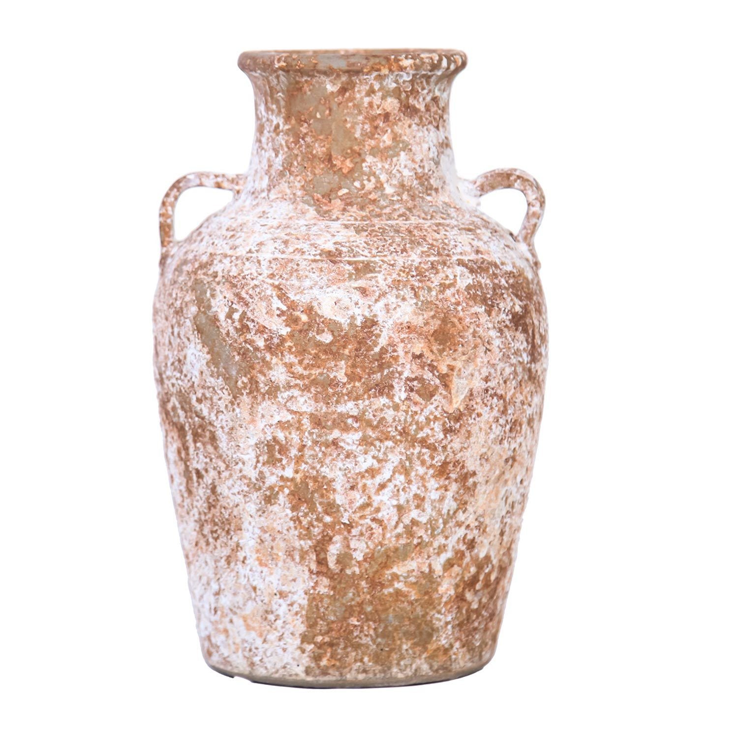 Artisan Ceramic Aged Terracotta Vase - Country Charm for Your Home