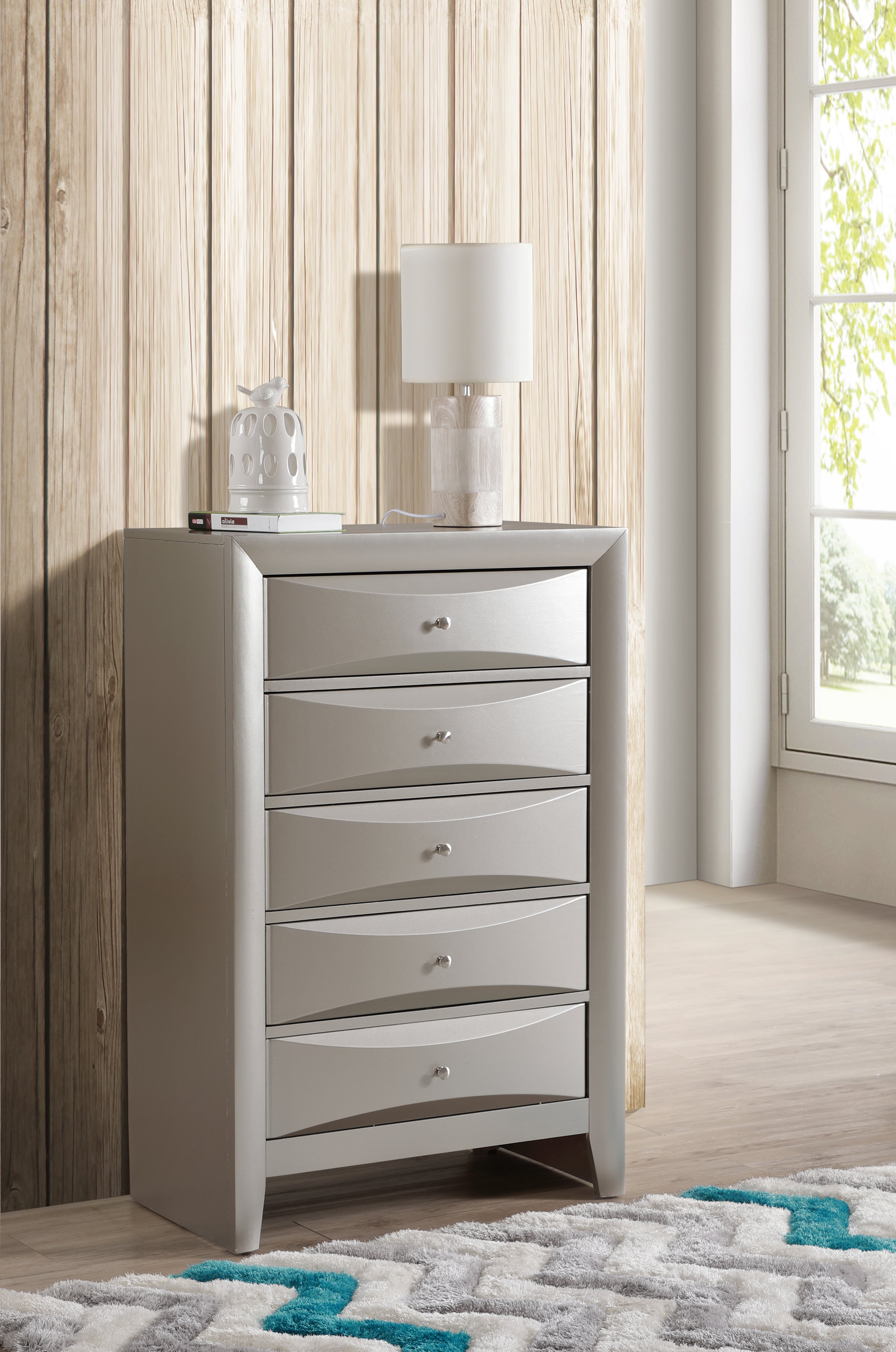 Glory Furniture Marilla G1503-CH Chest , Silver Champagne