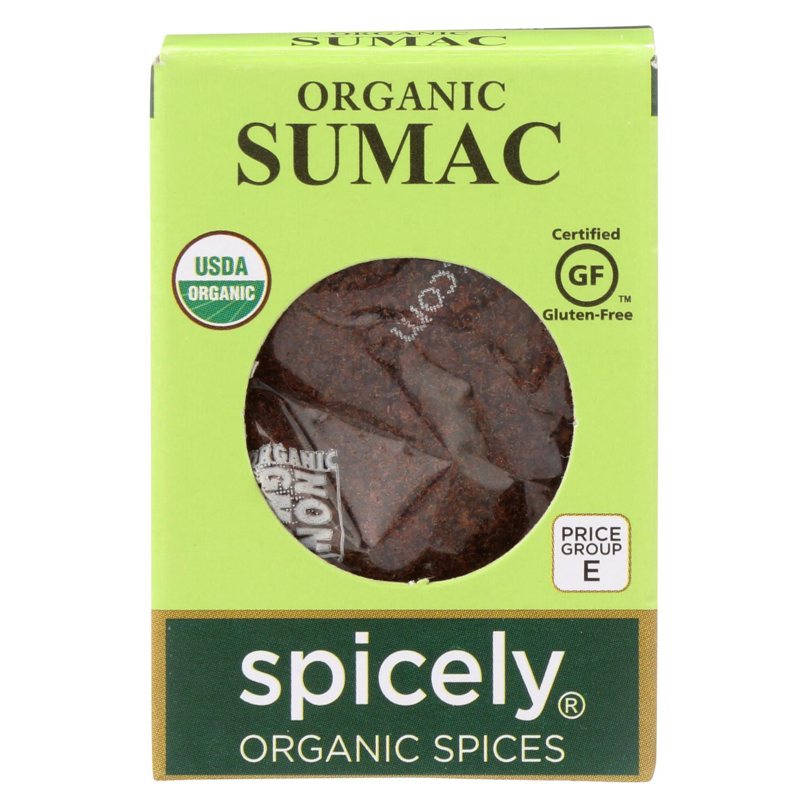 Spicely Organics - Organic Sumac - Case Of 6 - 0.45 Oz.
