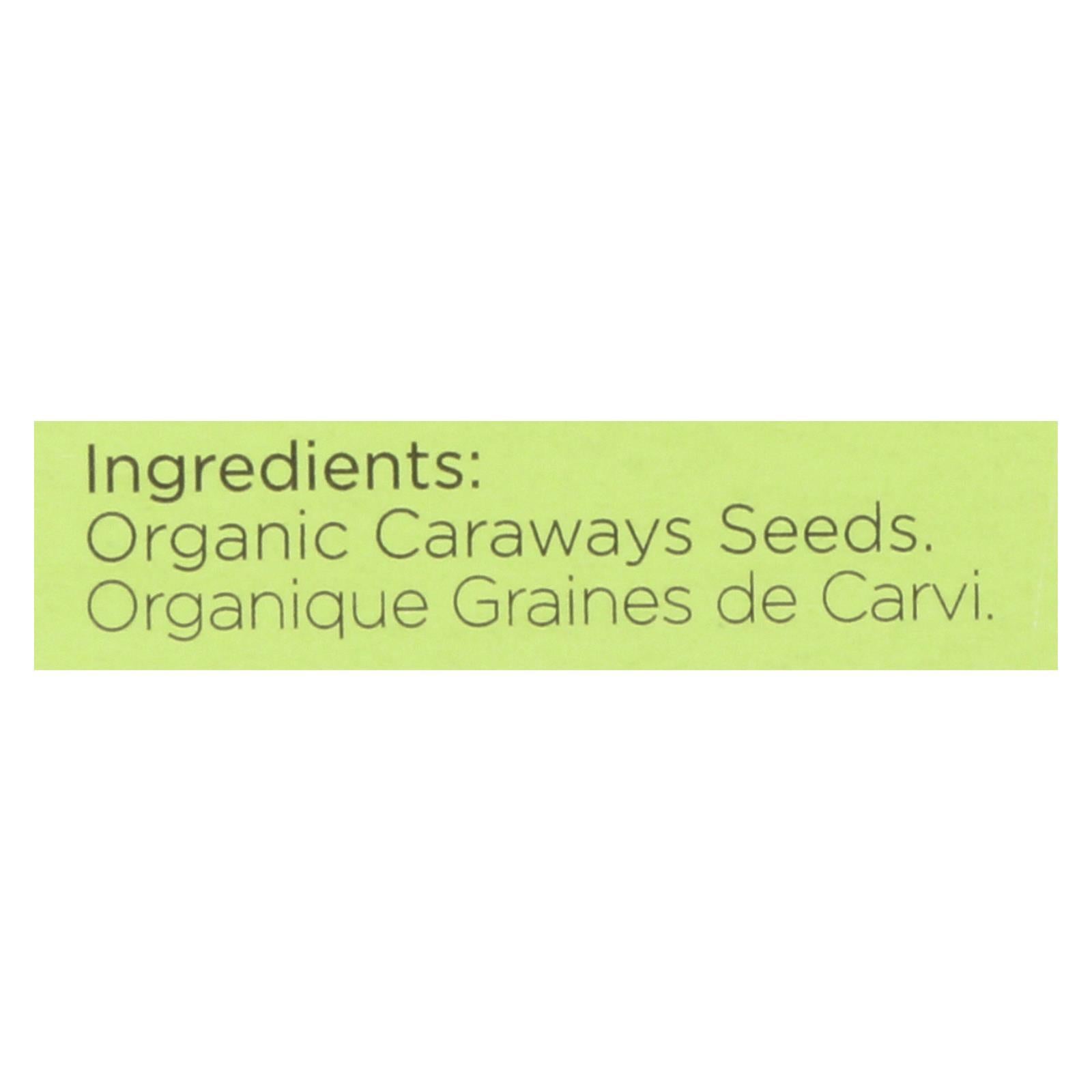 Spicely Organics - Organic Caraway Seeds - Case Of 6 - 0.35 Oz.