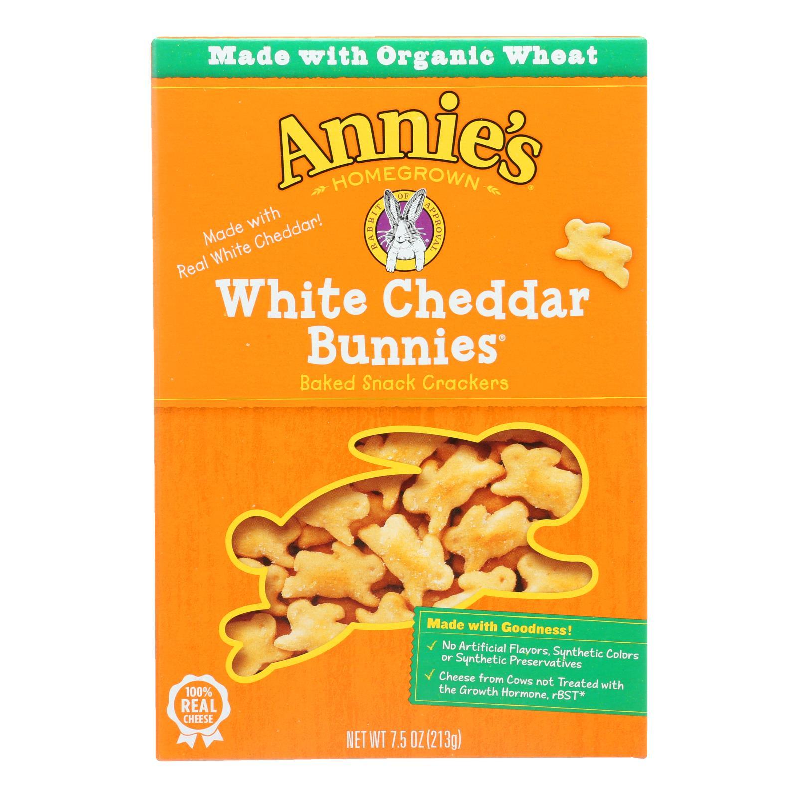 Annie's Homegrown - Crcker Wht Chd Bunny - Case Of 12-7.5 Oz.