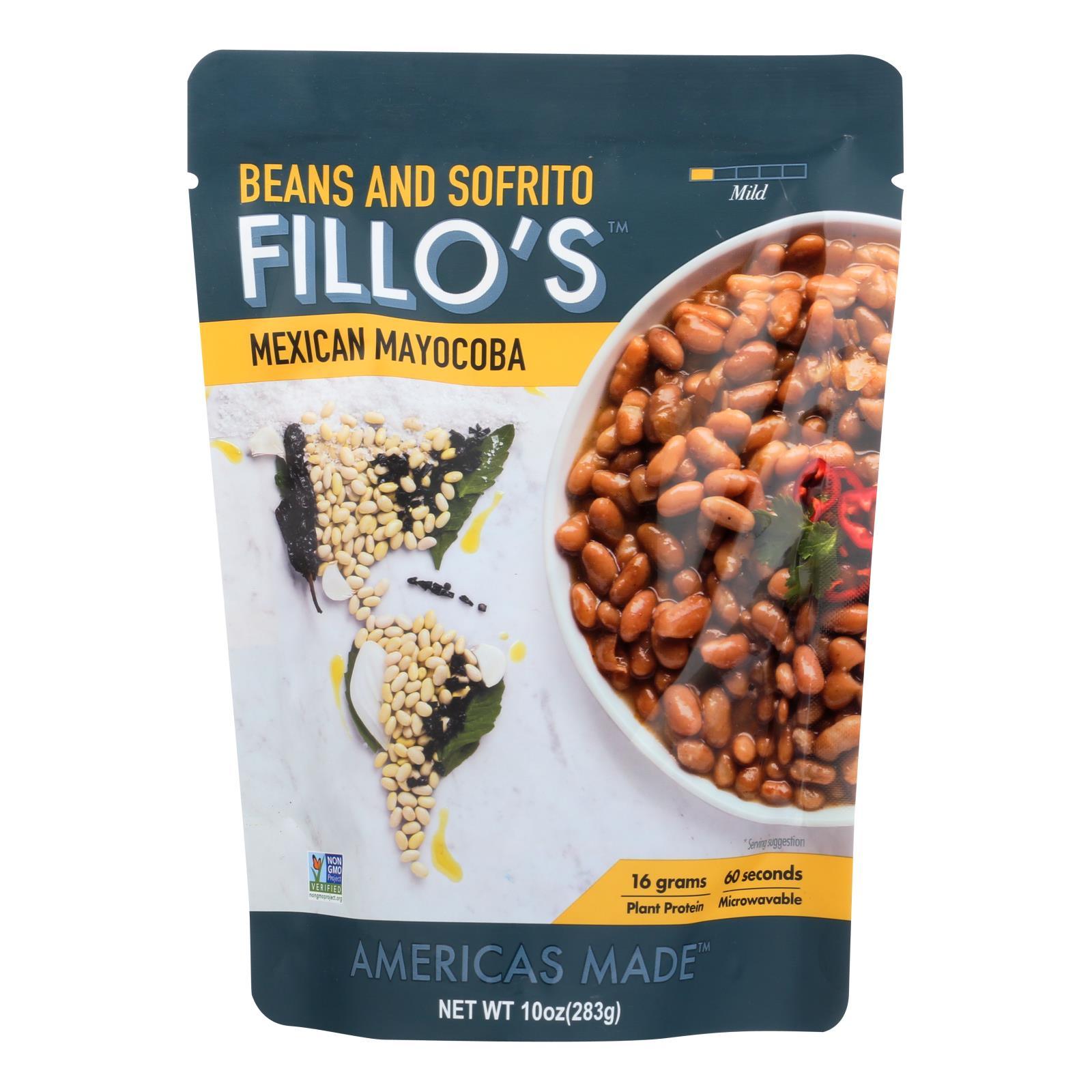 Fillo's Beans - Mexican Mayocoba Mild - Case Of 6 - 10 Oz.