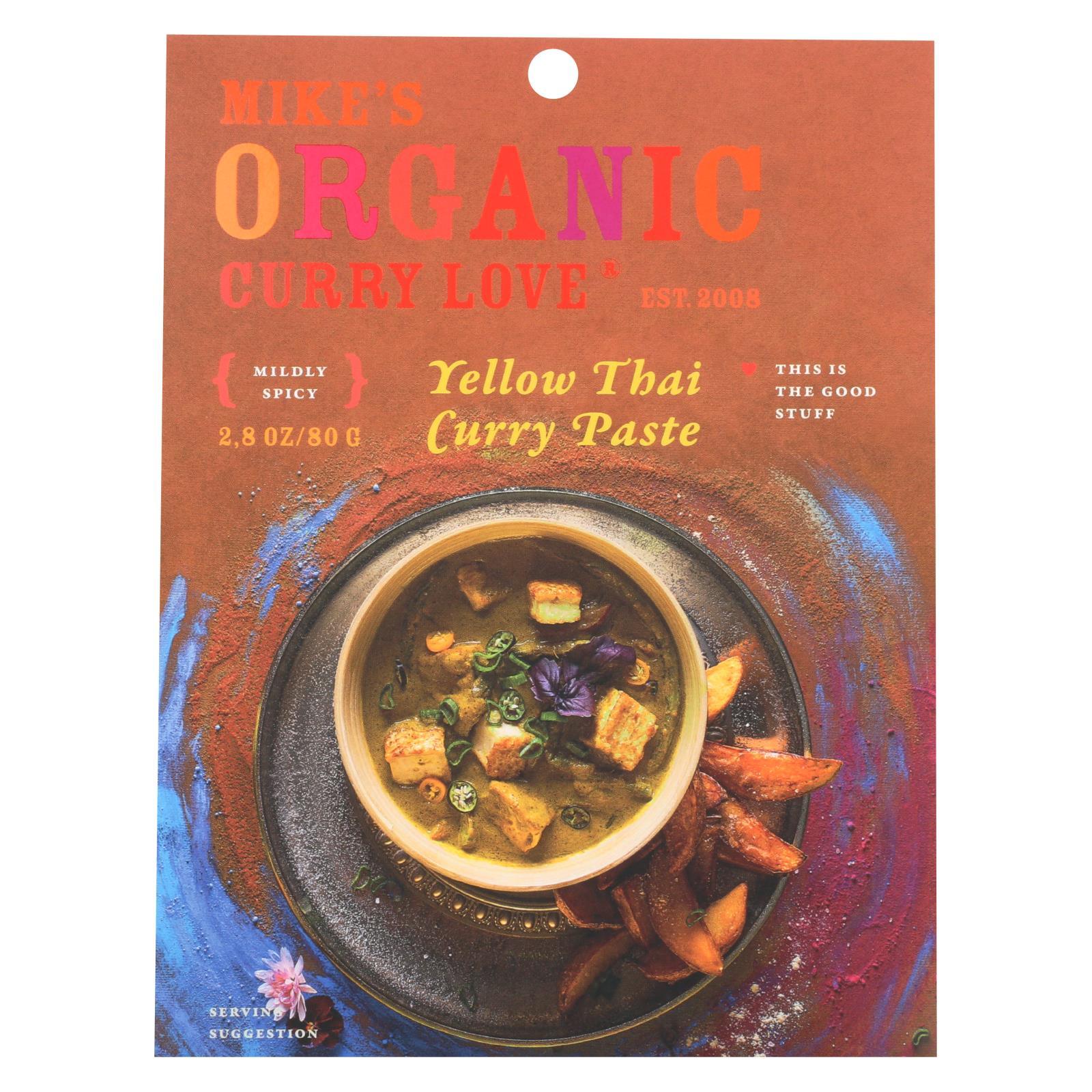 Mike's Organic Curry Love - Organic Curry Paste - Yellow Thai - Case Of 6 - 2.8 Oz.