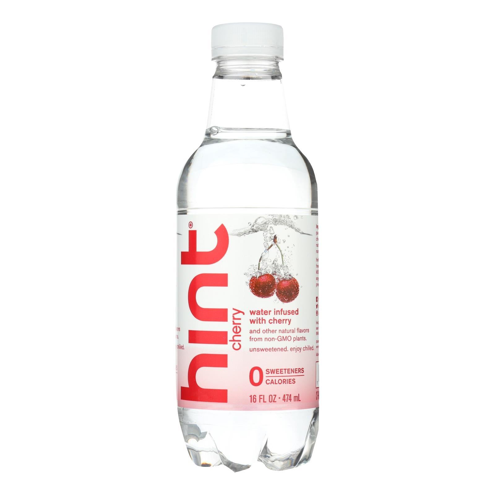 Hint Water - Cherry - Case Of 12 - 16 Fl Oz