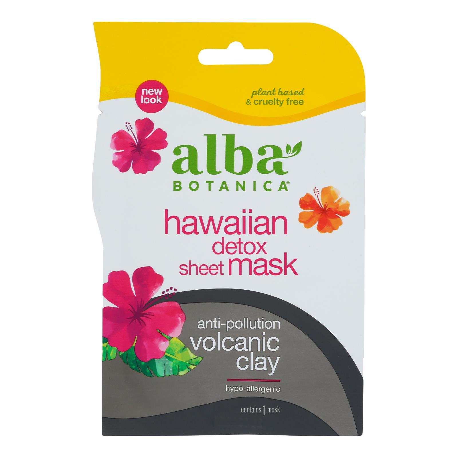 Alba Botanica - Hawaiian Sheet Mask - Detox - Case Of 8 - 1 Count