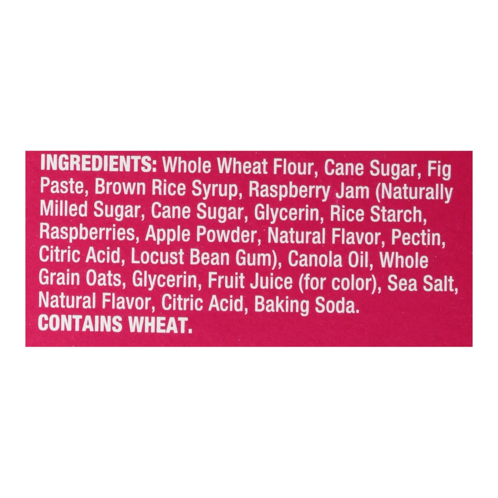 Nature's Bakery Stone Ground Whole Wheat Fig Bar - Raspberry - 2 Oz - Case Of 6