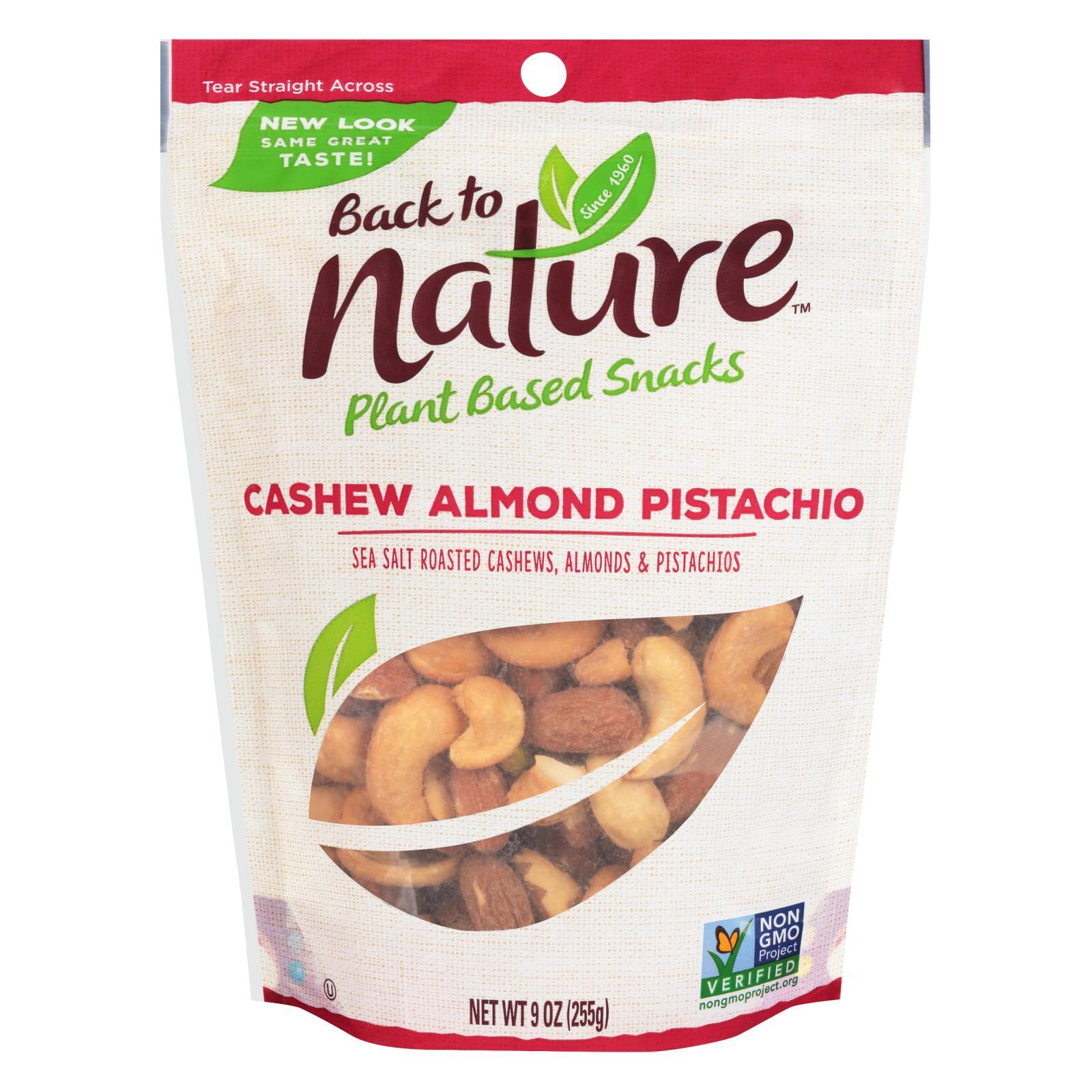 Back To Nature Cashew Almond Pistachio Mix - Case Of 9 - 9 Oz.