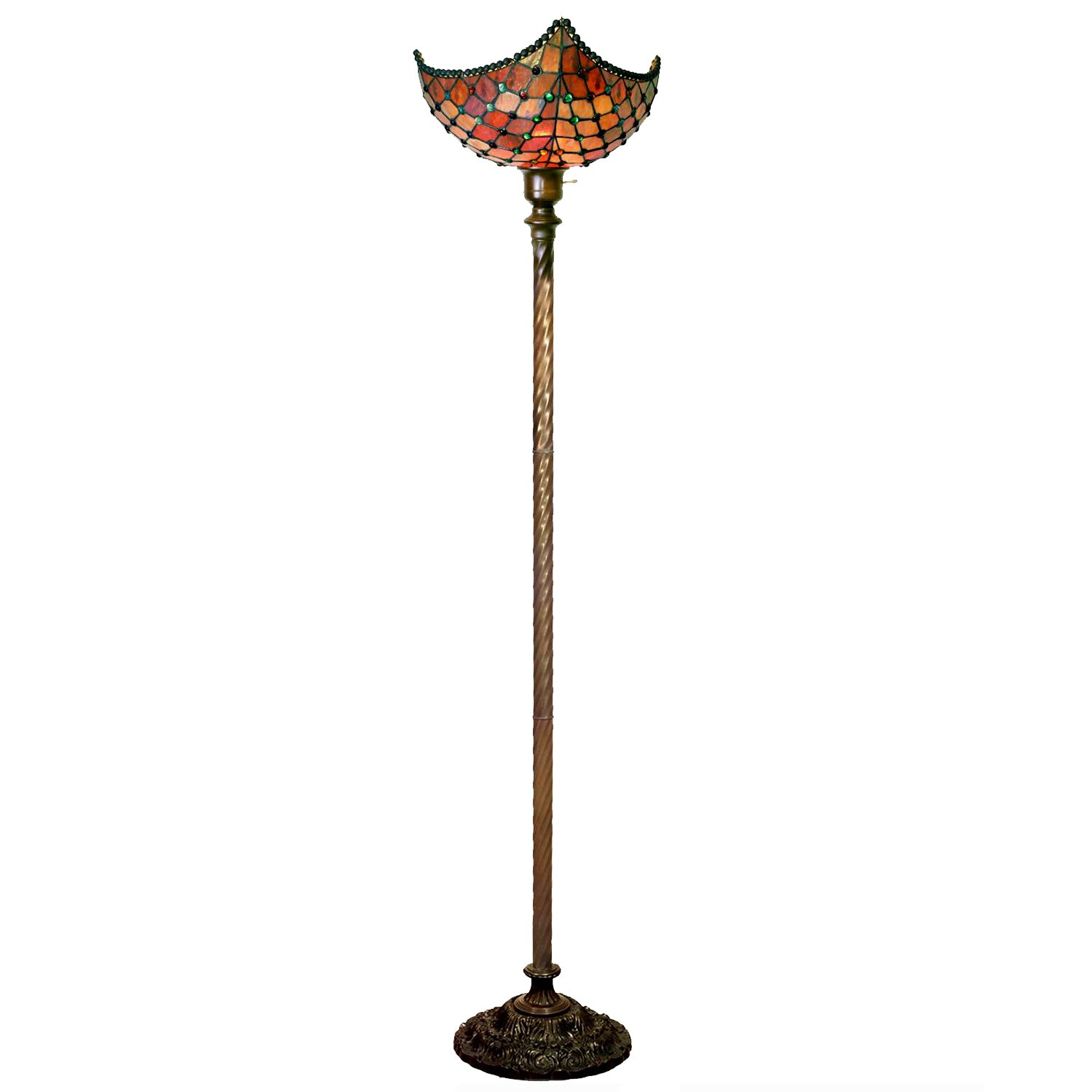 Tiffany-style Beaded Torchiere