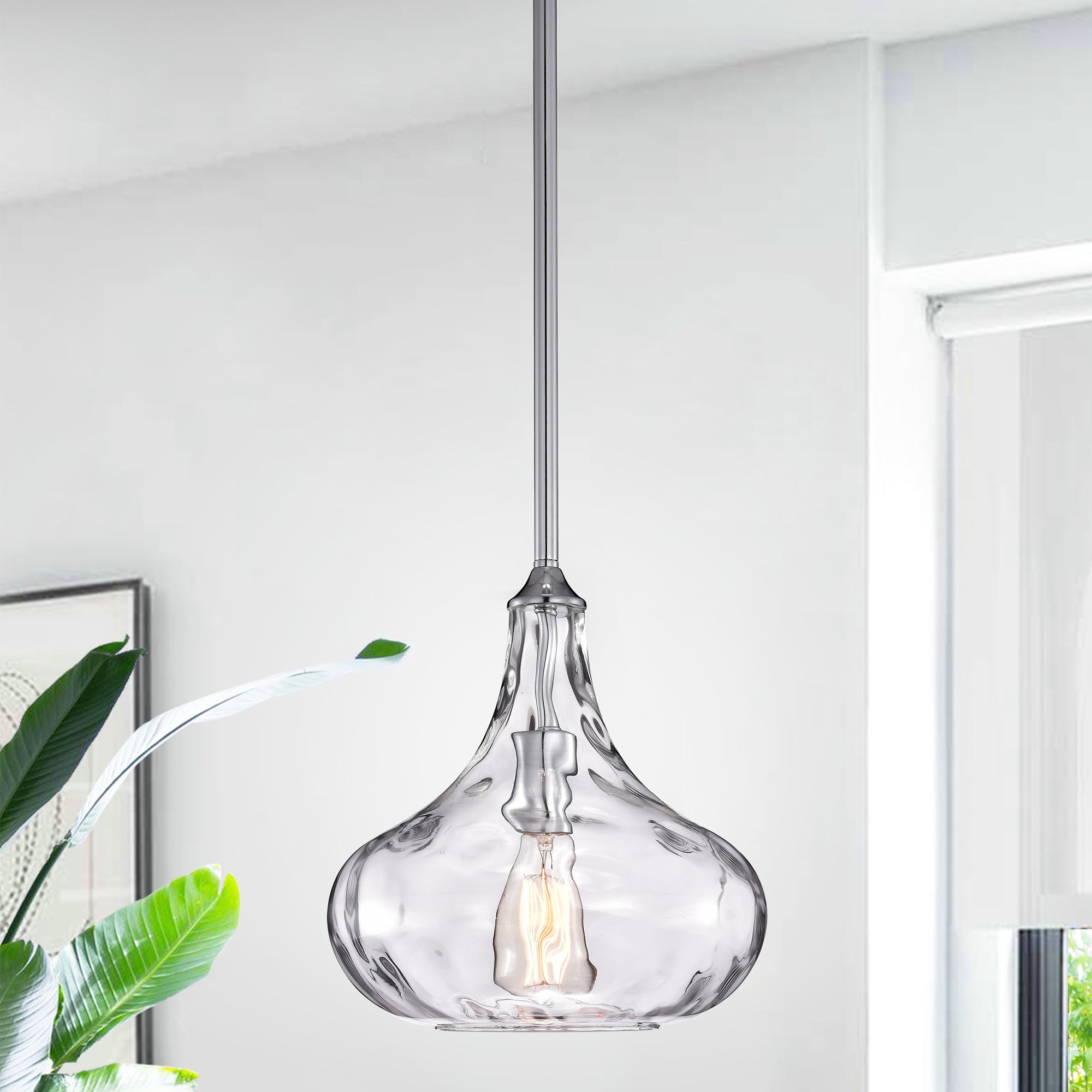 Enielle Single Light Chrome Pendant