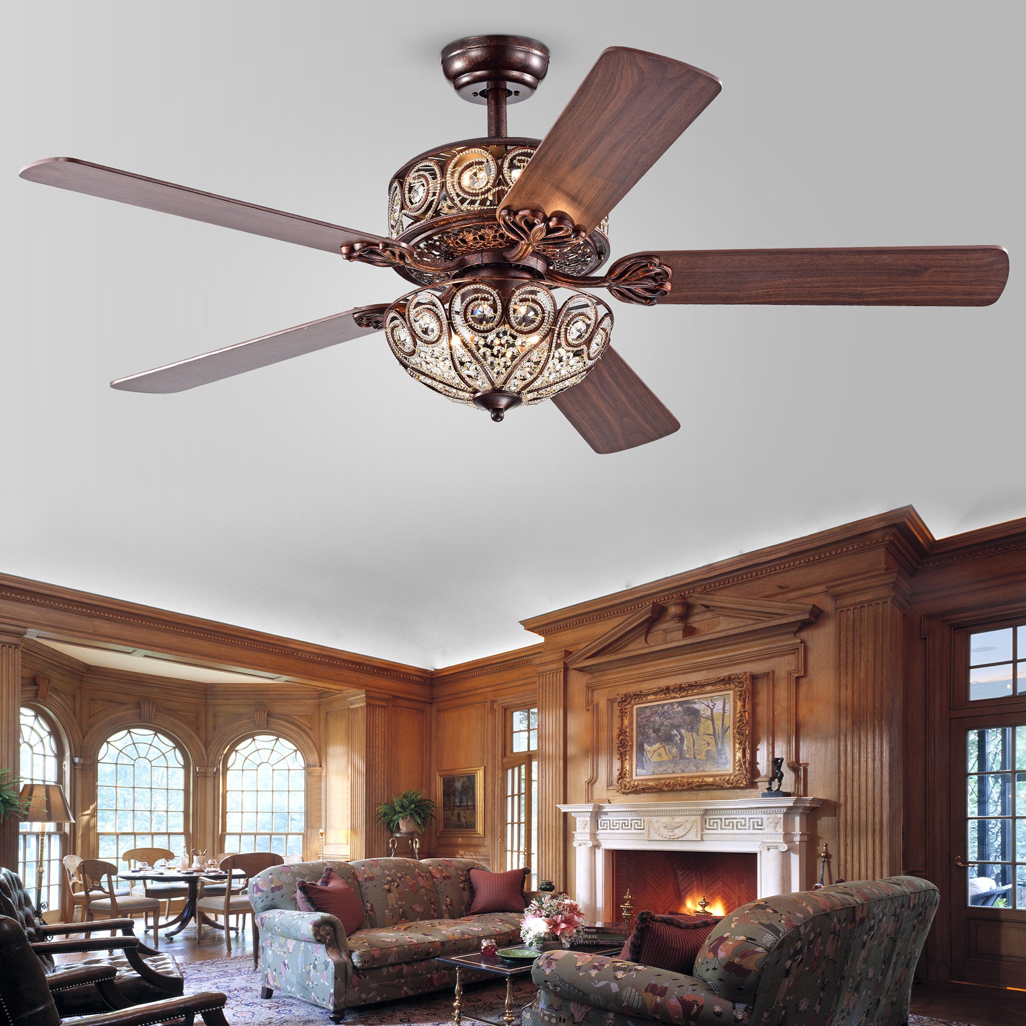 Boot Rustic Bronze 52 inch 5 Blade Ceiling Fan