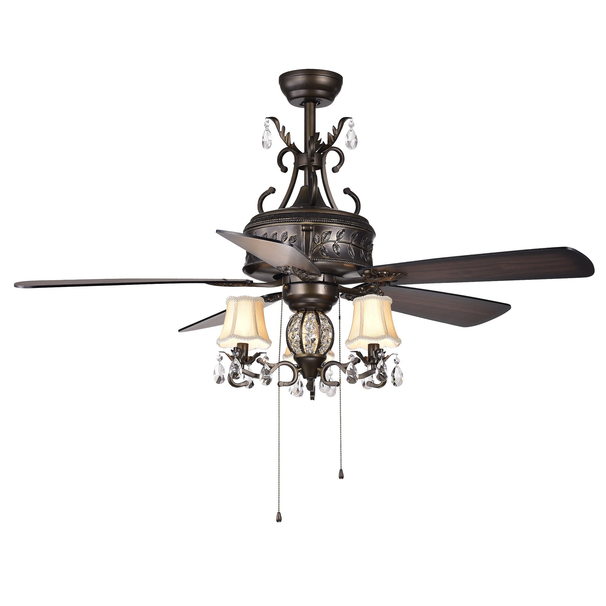 Firtha Antique 5-blade Style 3-light 52-inch Ceiling Fan