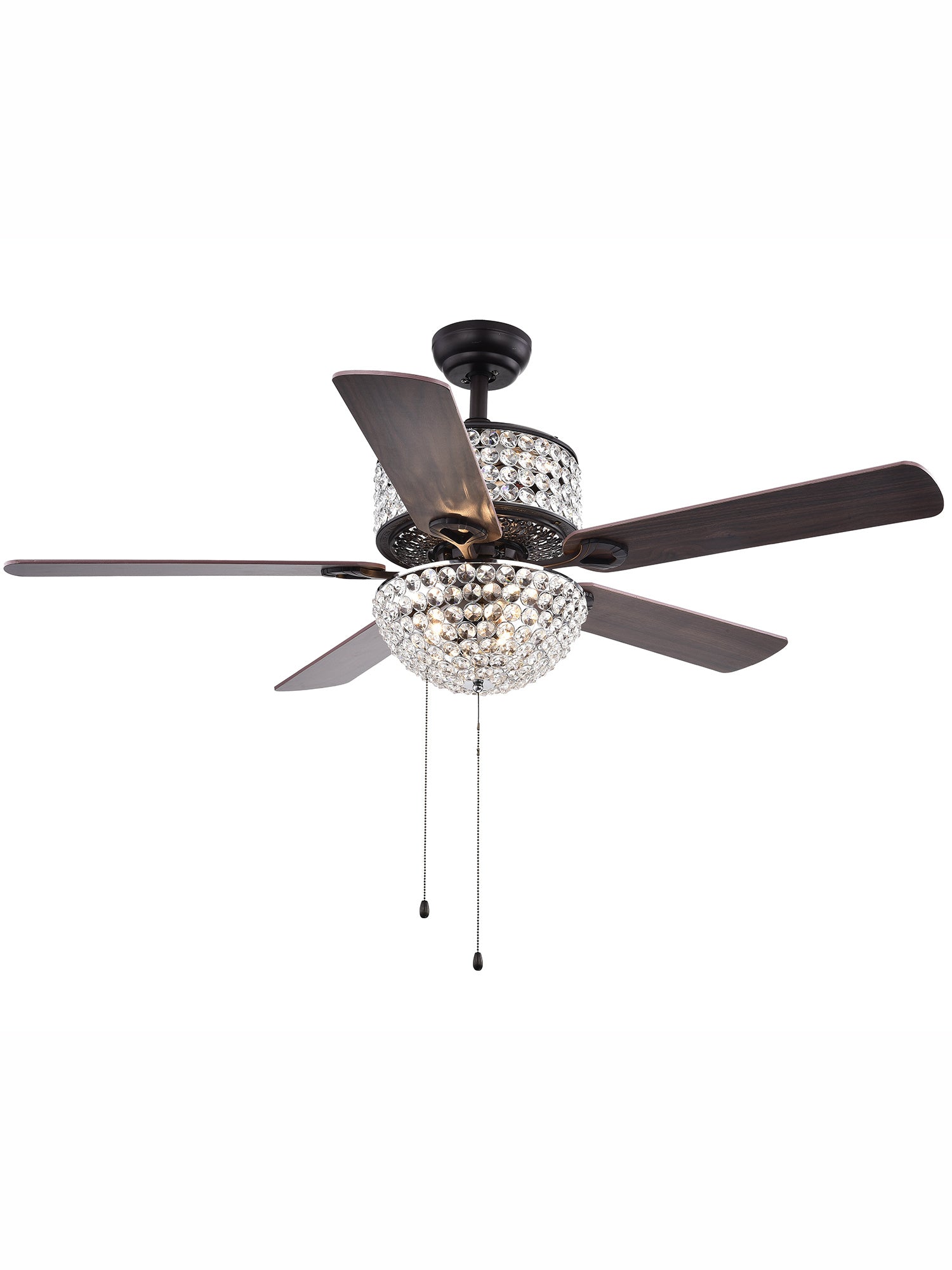 Laure Crystal 6-light Crystal 5-blade 52-inch Ceiling Fan