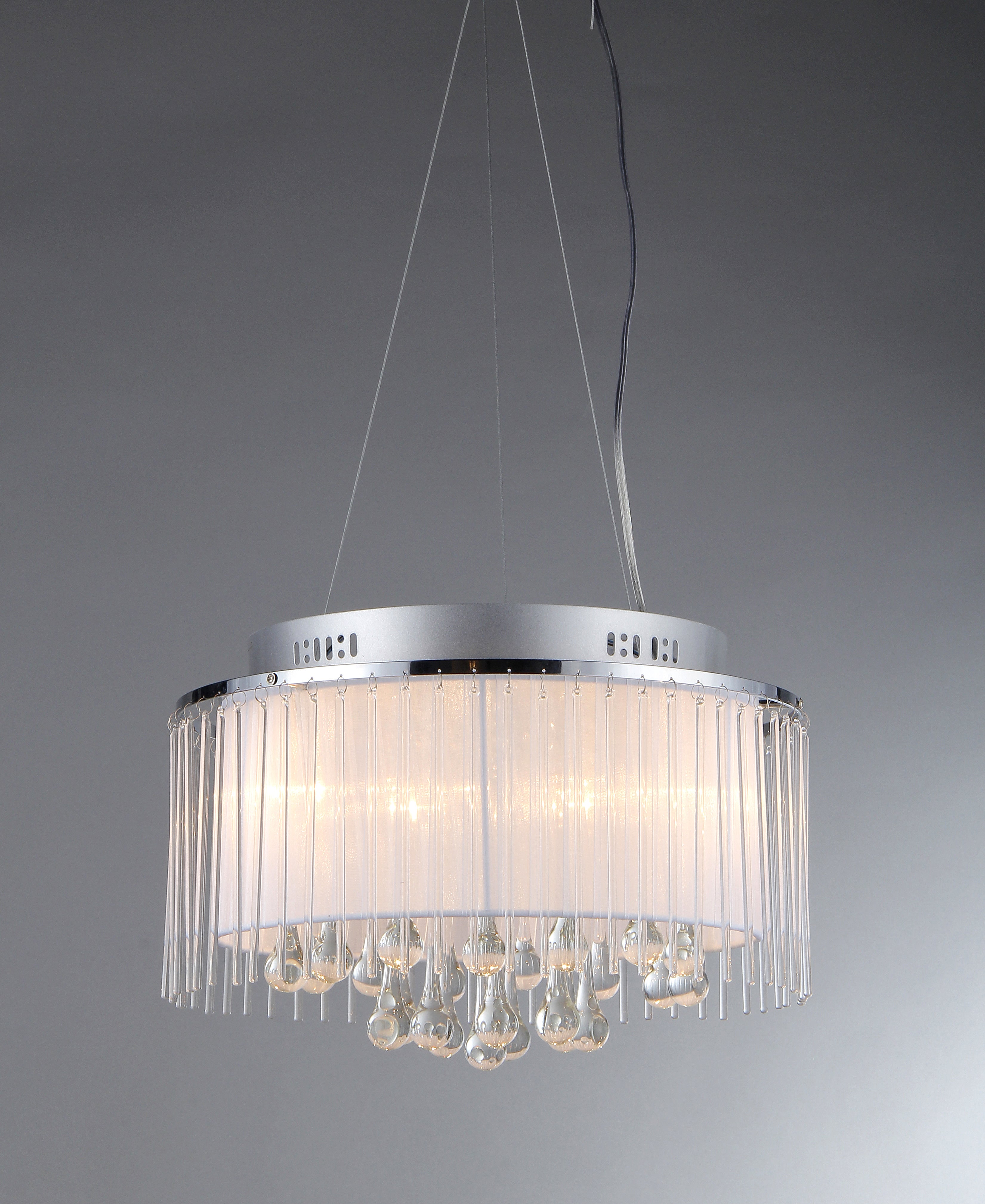 Ares Chrome Five-Light Chandelier