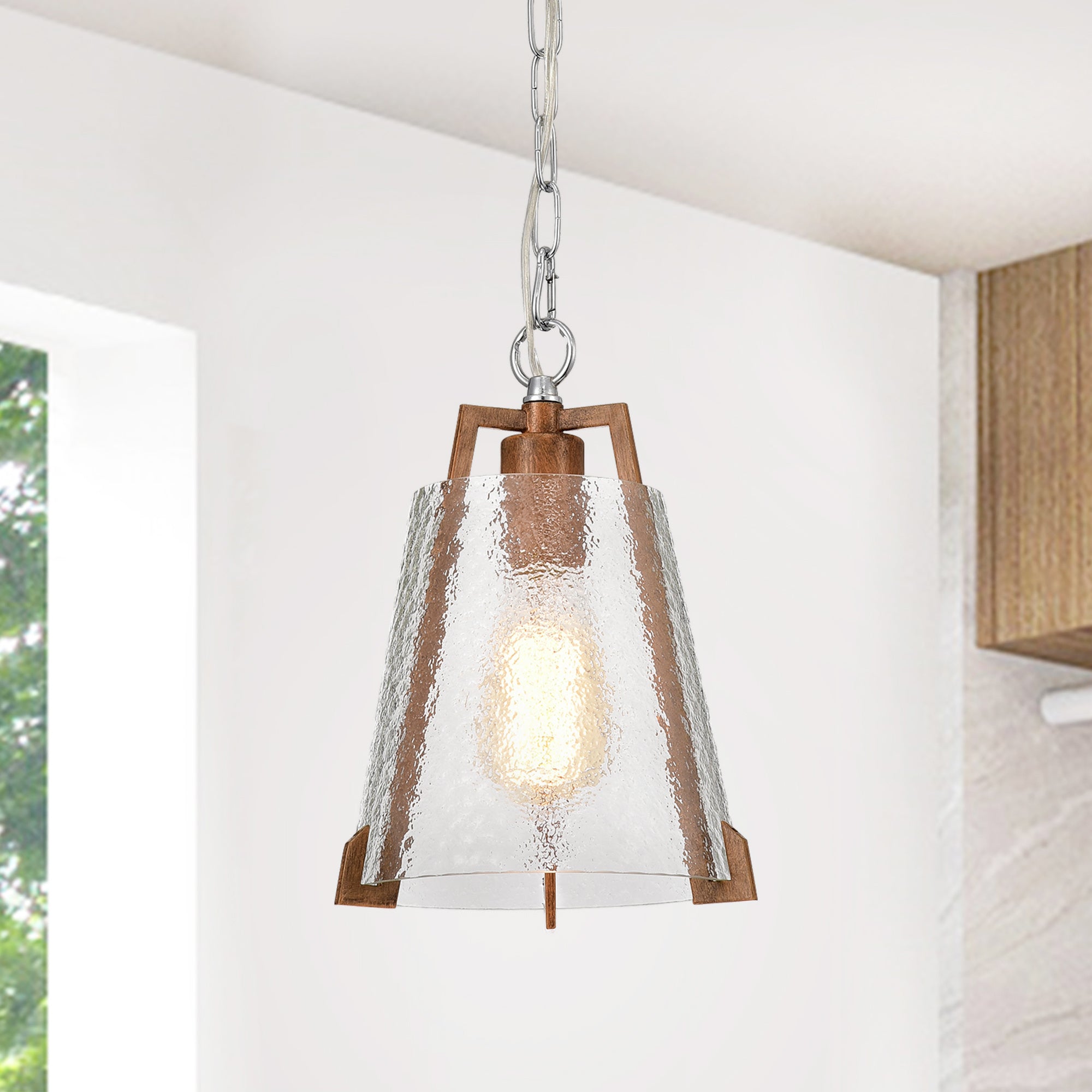 Osimo Light Brown/Chrome 1-light Pendant