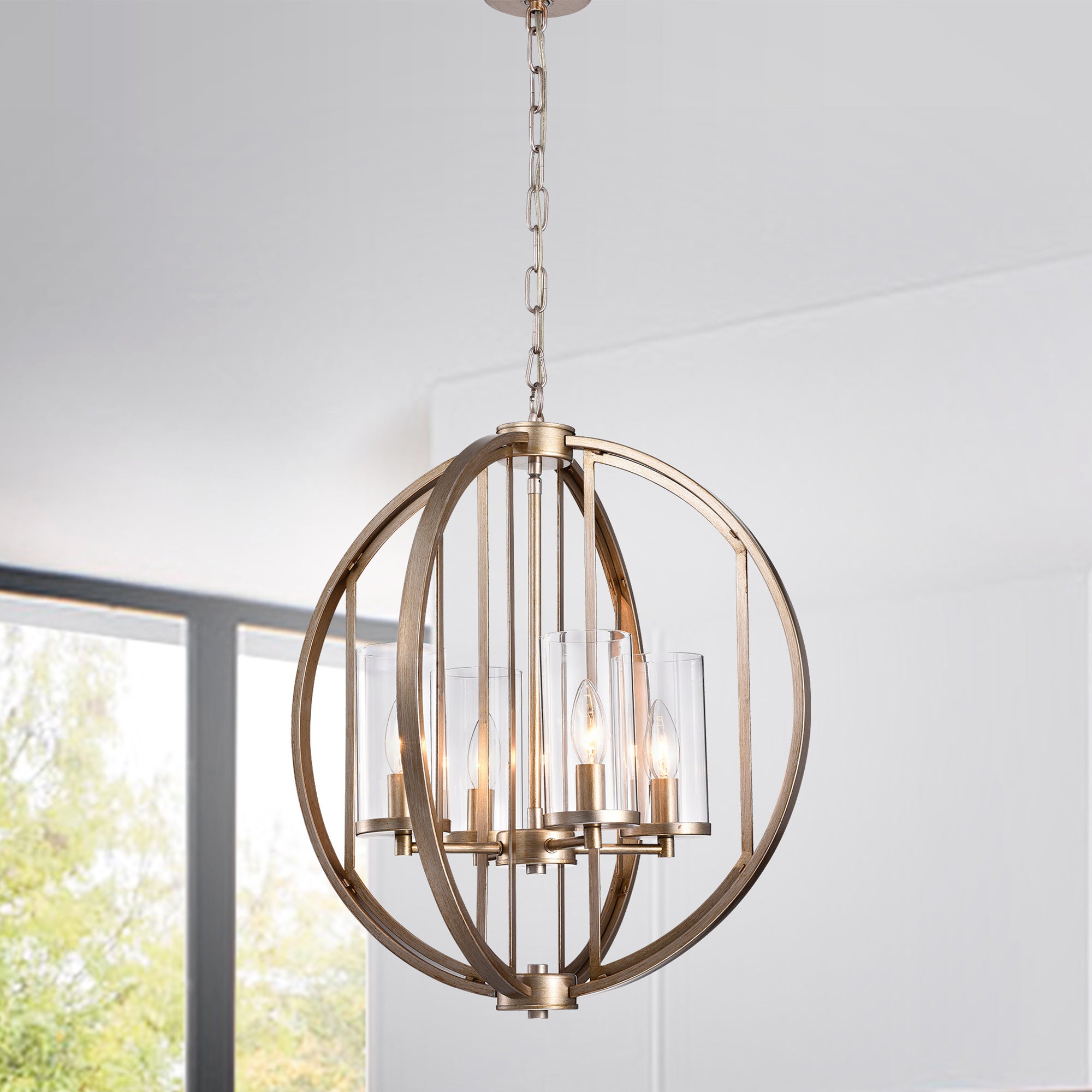 Hamabi Light Brown 4-light Chandelier