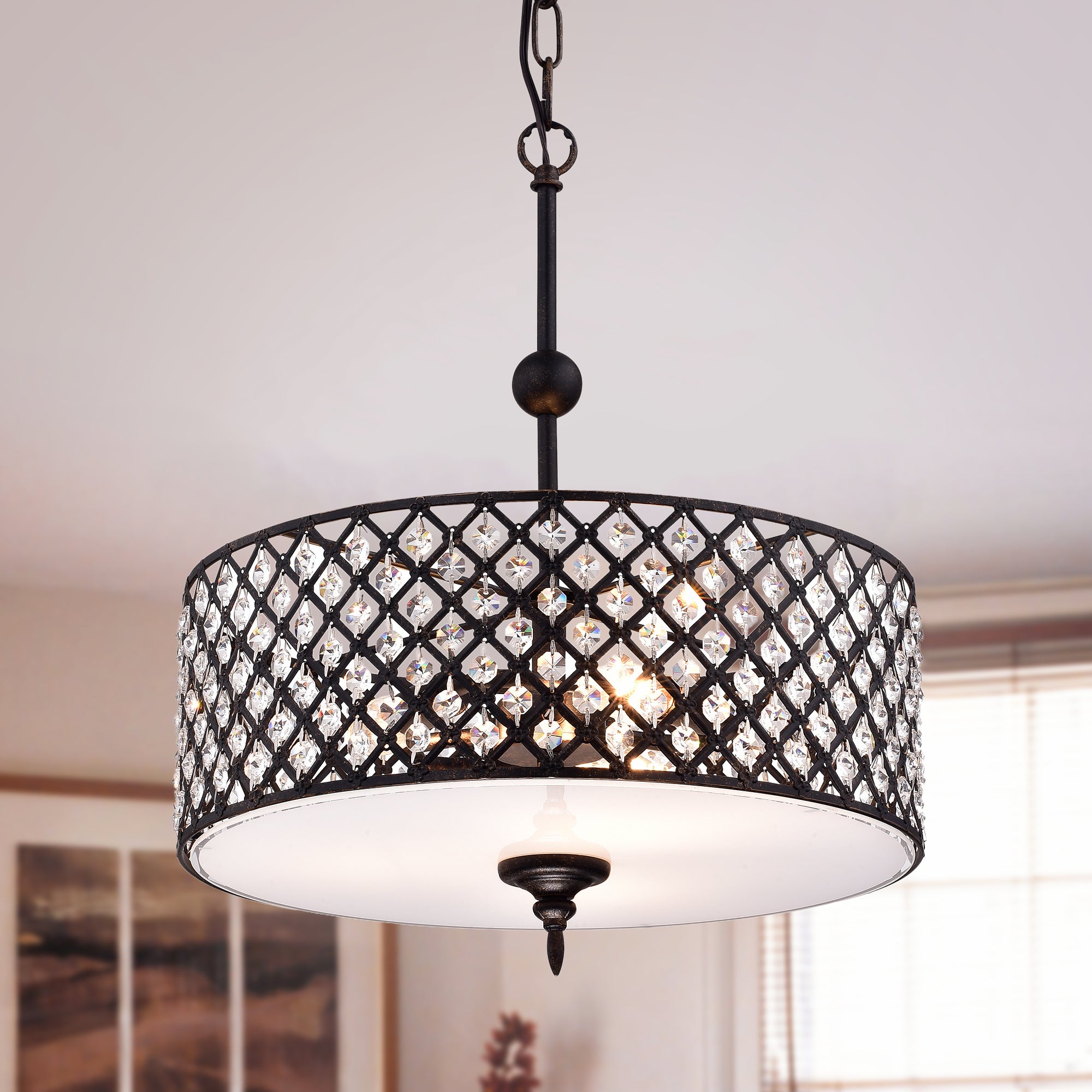 Mahav Antique Copper 3-light Chandelier