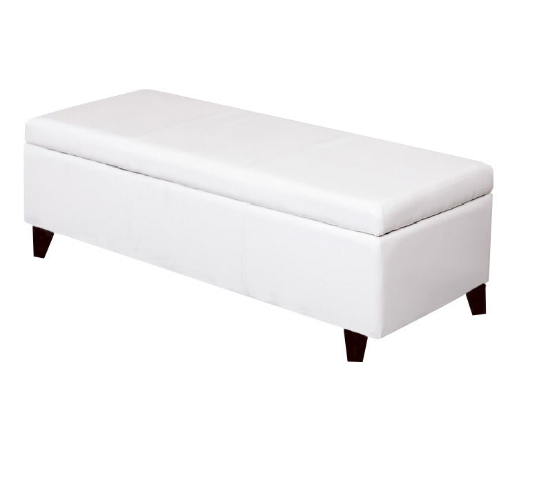 Warehouse of Tiffany White Sharon Faux Leather Storage Bench