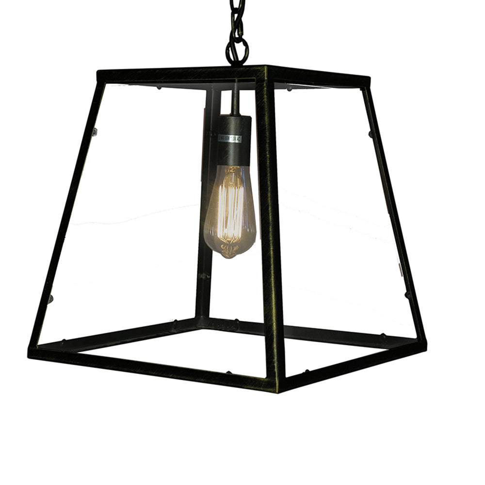 Minerva 1-light Black Edison Lamp  with Bulb