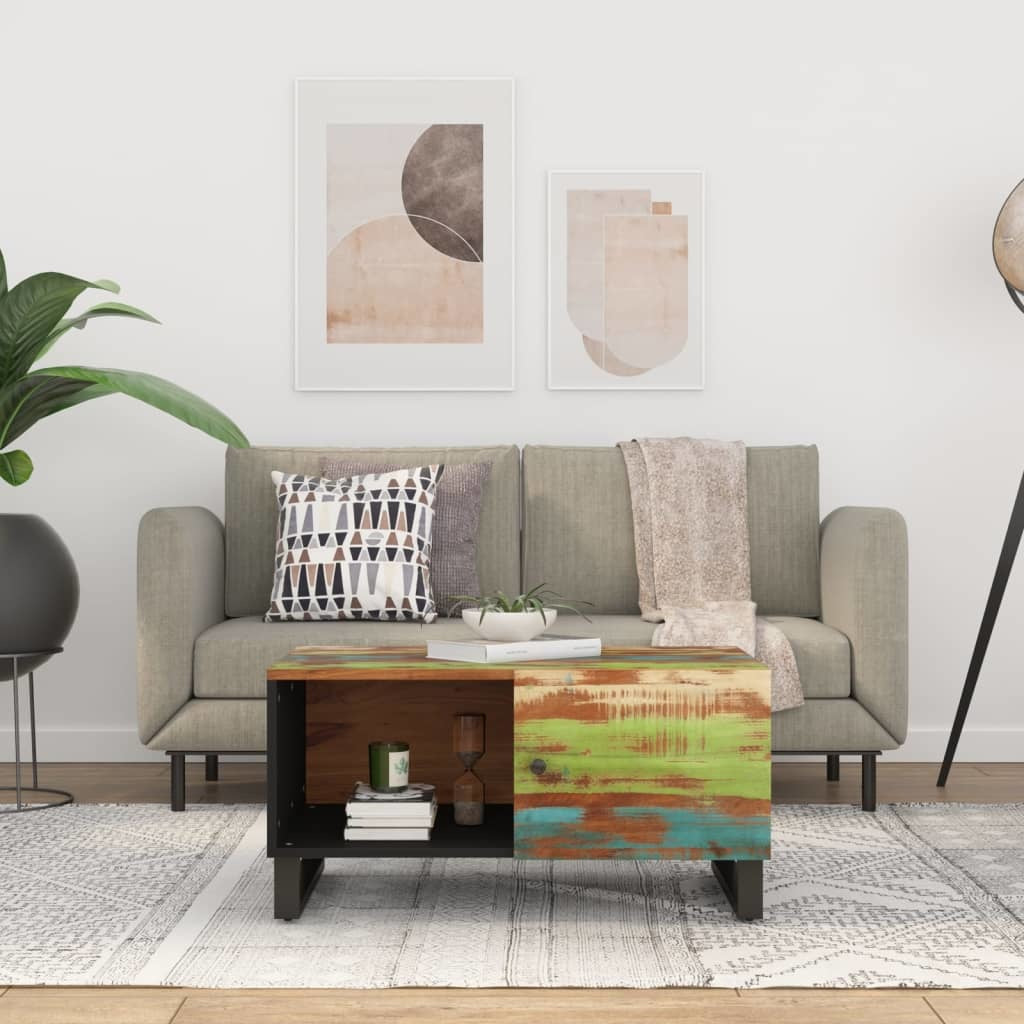 Coffee Table 31.5"x19.7"x15.7" Solid Wood Reclaimed&Engineered Wood