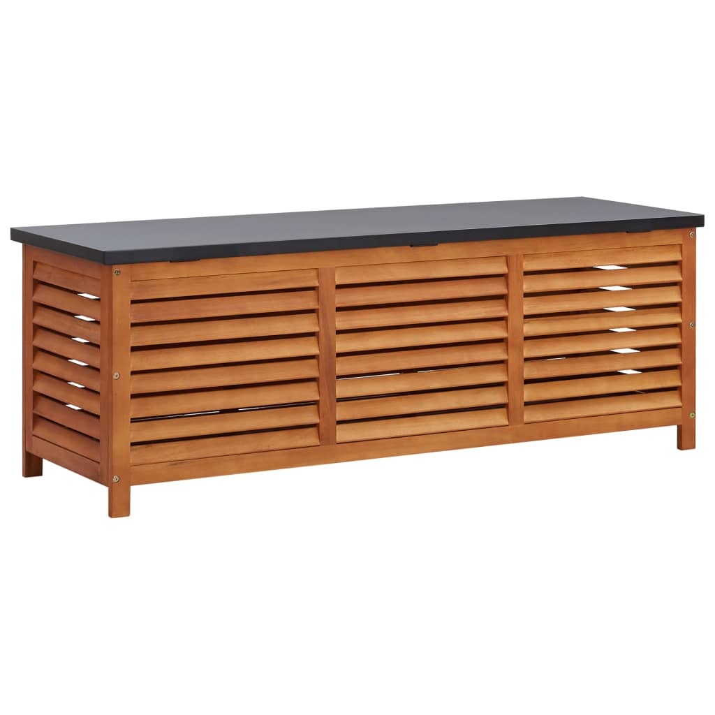 Patio Storage Box 59.1"x19.7"x21.7" Solid Wood Eucalyptus