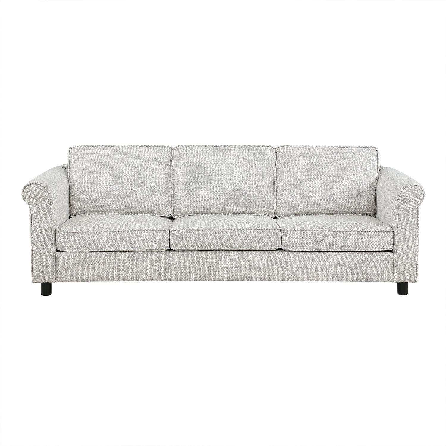 89.37inch 3 Seats Upholstered Sofa, Bishop Beige