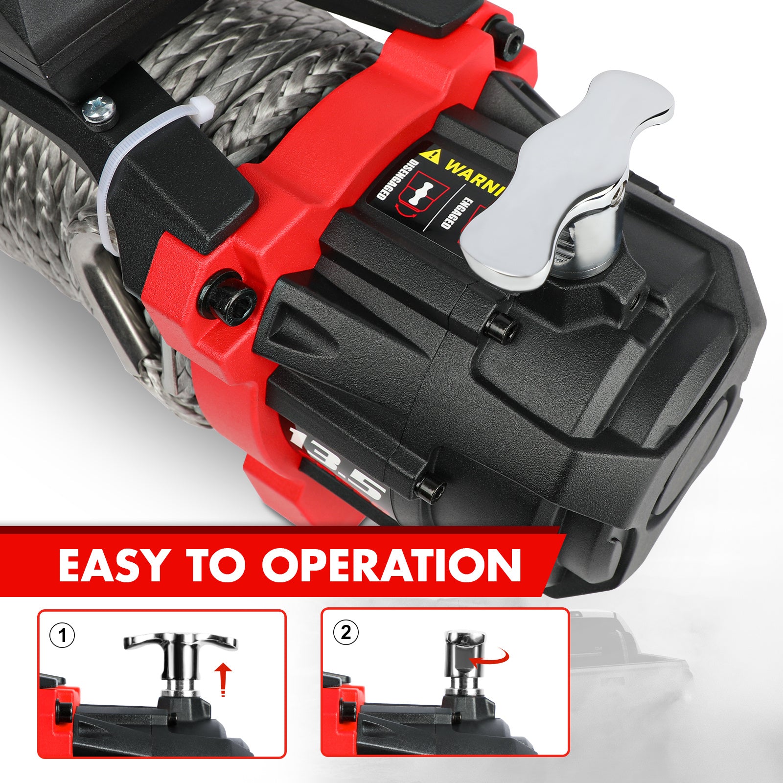 X-BULL 13500 lb Winch Load Capacity Electric Winch -12V DC Power for Towing Truck Off Road, 2 in 1 Wireless Remote,13500 XRS Series