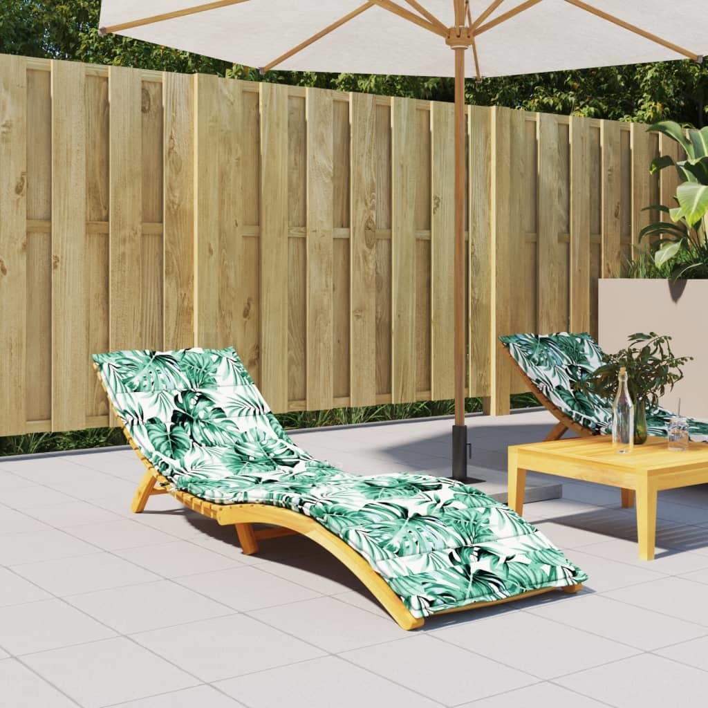 Sun Lounger Cushion Leaf Pattern Oxford Fabric