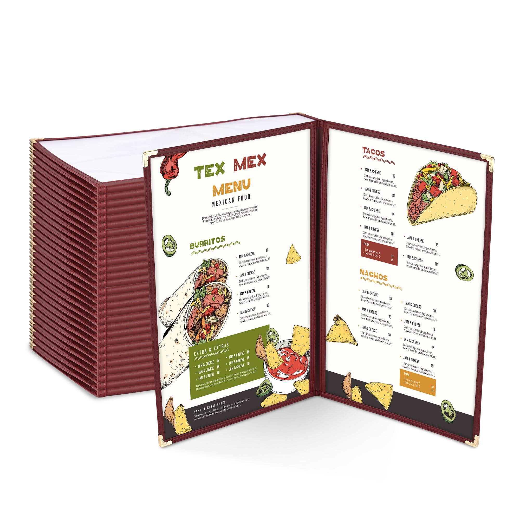 1-volume 2-page 8.5x14in Menu Cover