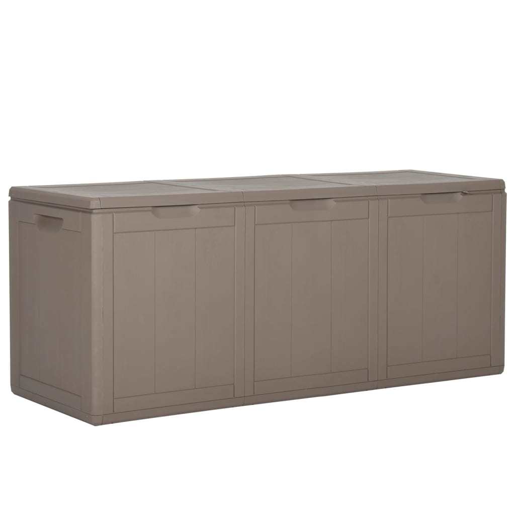 Patio Storage Box 71.3 gal Brown PP Rattan