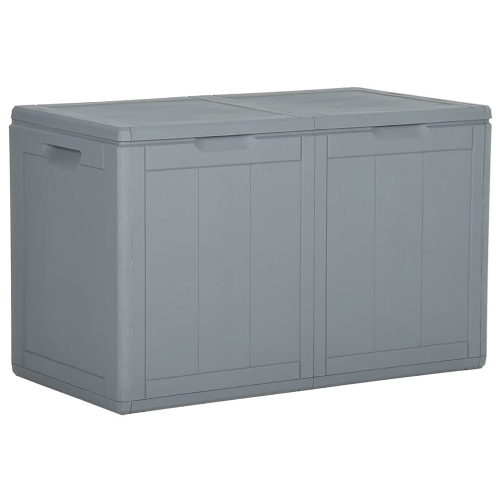 Patio Storage Box 47.6 gal Gray PP Rattan
