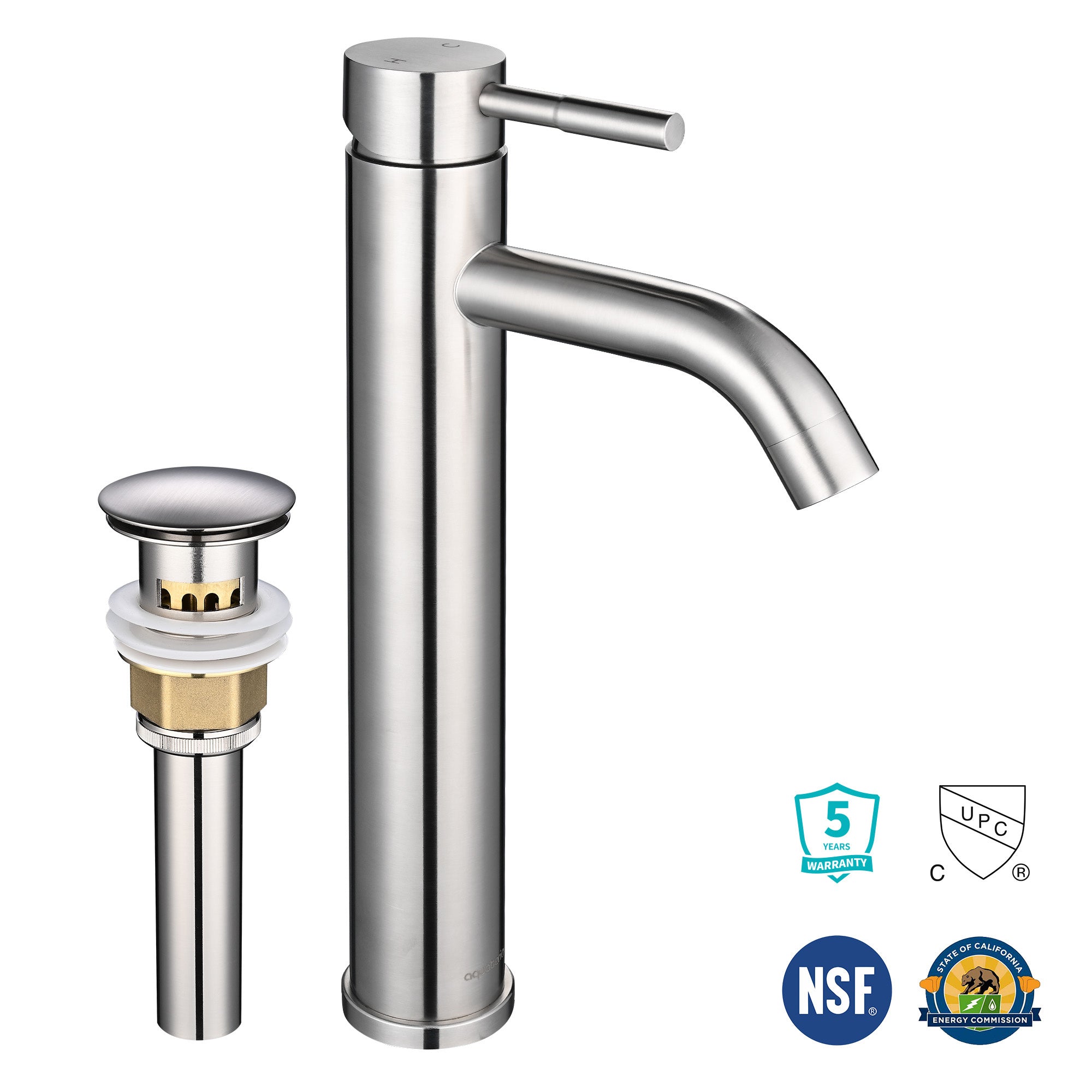 BN tall faucet w/ drain