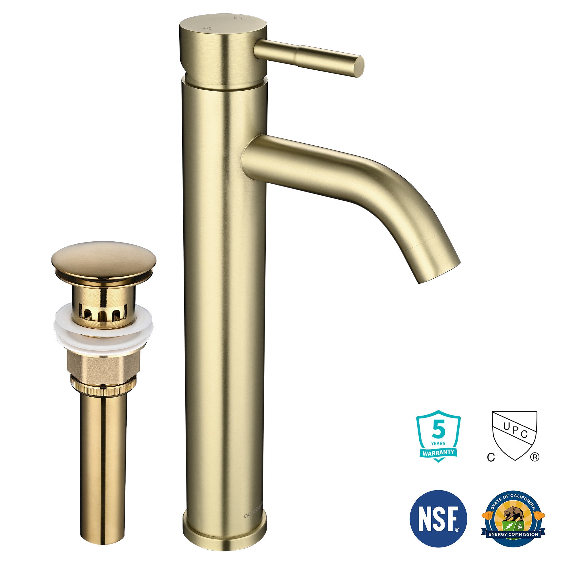 GD tall faucet w/ drain