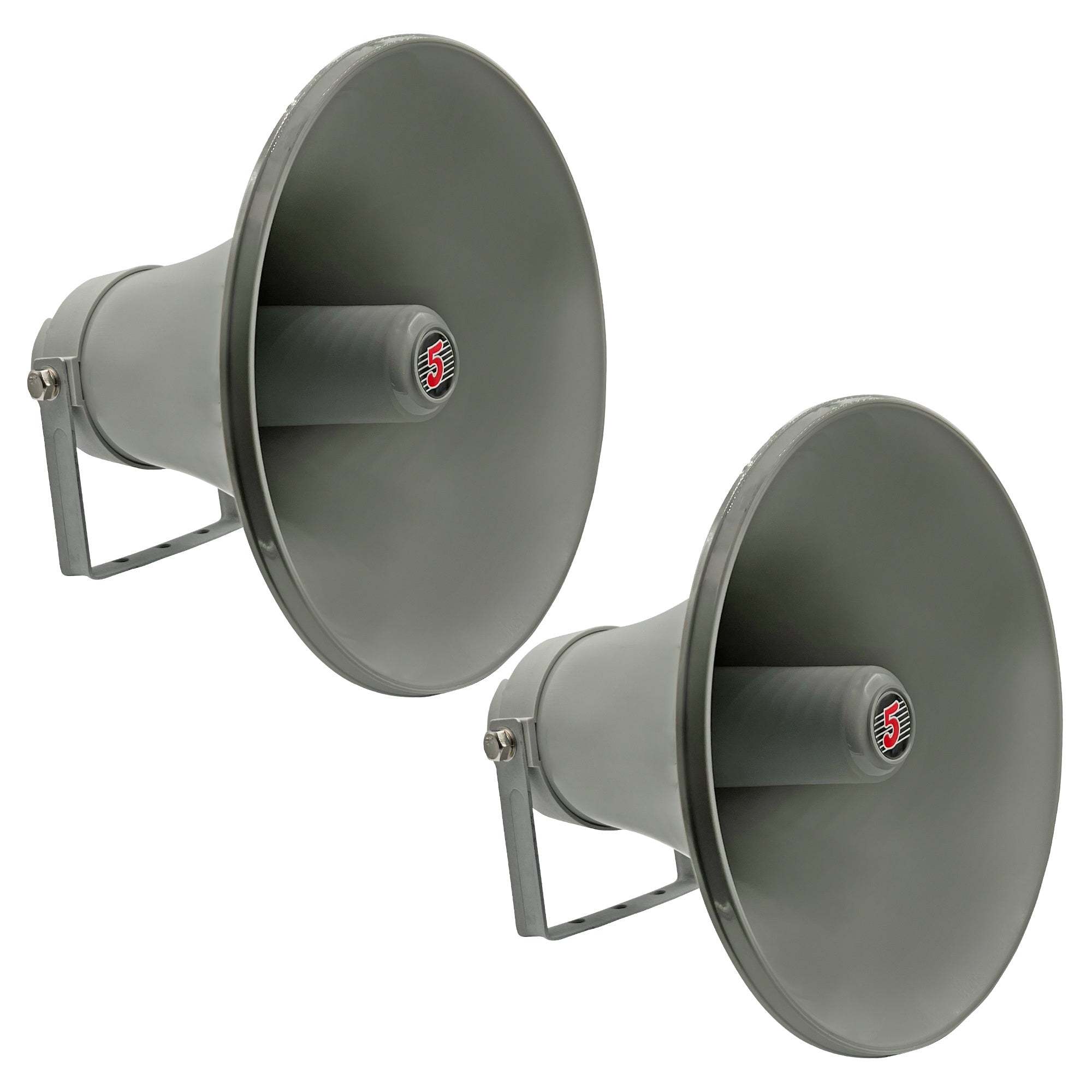 5 Core Indoor Outdoor PA Horn Circular Speaker 12 Inch 350W PMPO Loud Sound Megaphone Driver Horns w 400Hz-5KHz, 8 Ohm Waterproof Weatherproof Vehicle