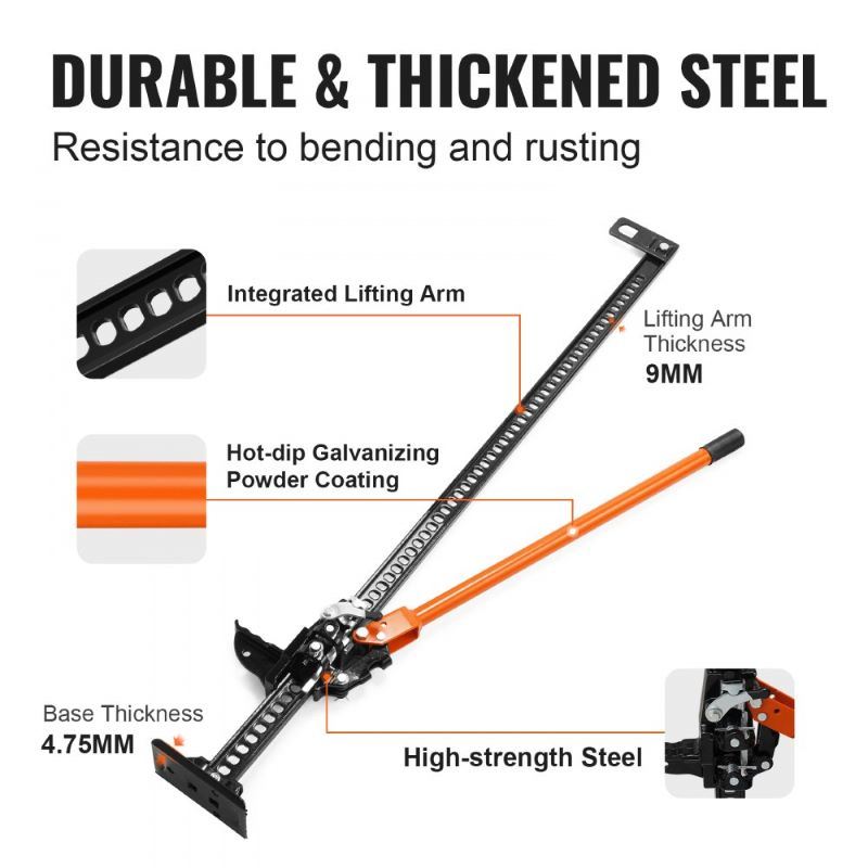60'High Lift Ratcheting Off Road Utility Farm Jack