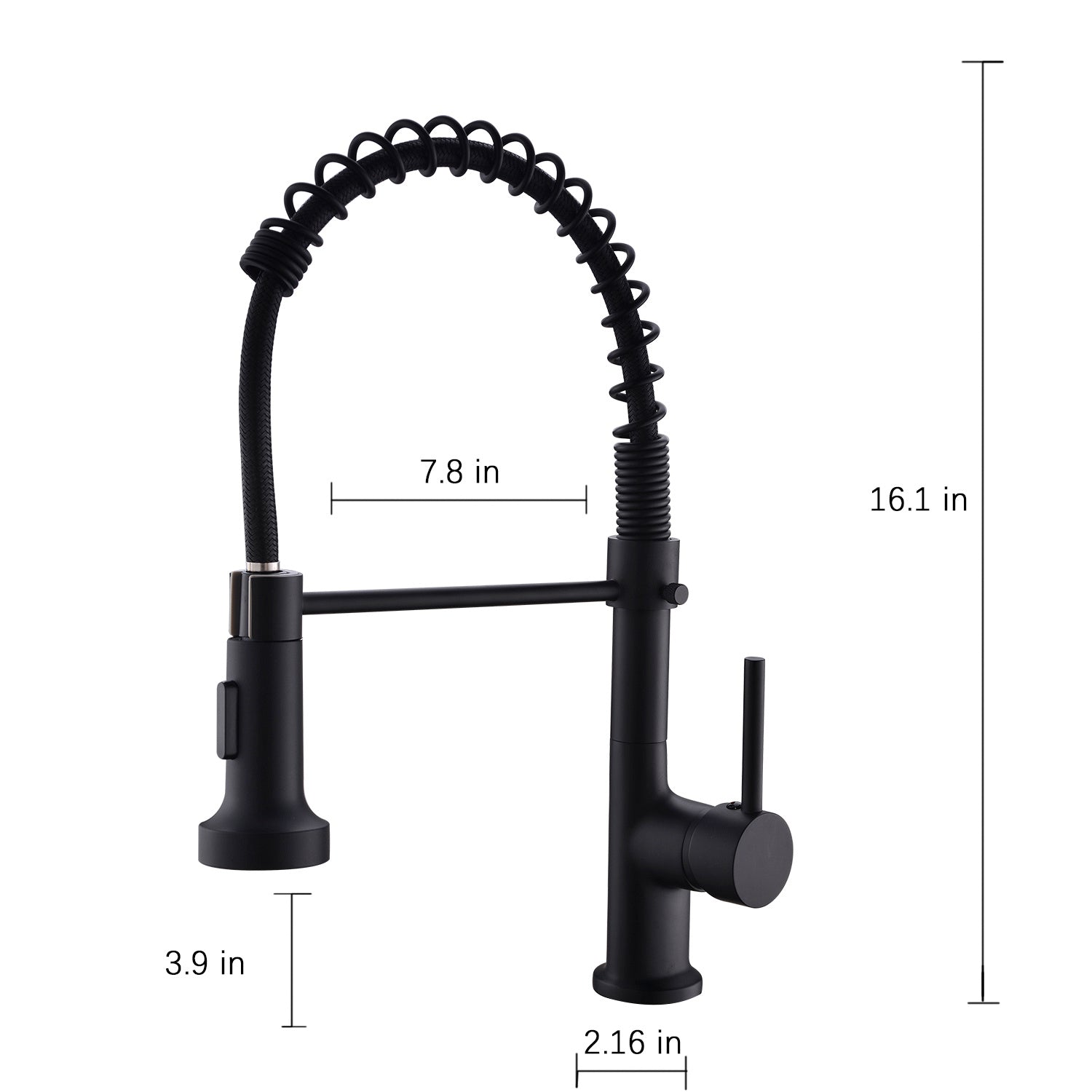 The new model is beautiful and durable Single Handle Pull-Down Sprayer Kitchen Faucet in Black+Gold