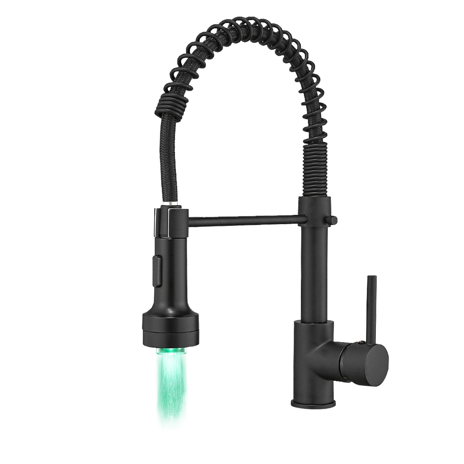 New Single Handle Pull-Down Sprayer LED Kitchen Faucet