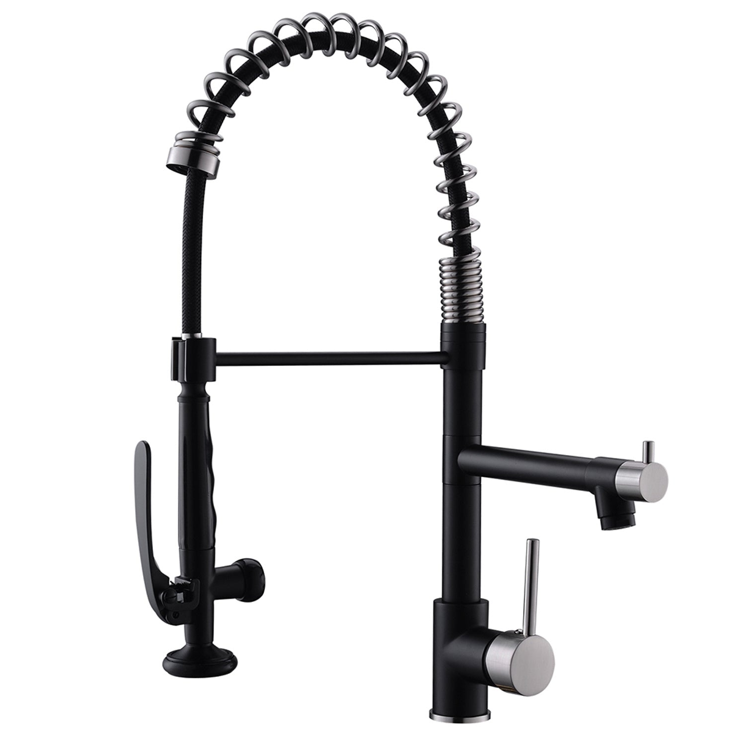 Kitchen Faucet with Pull Down Sprayer one-Hole Gooseneck Kitchen Sink Faucet 2 Handle