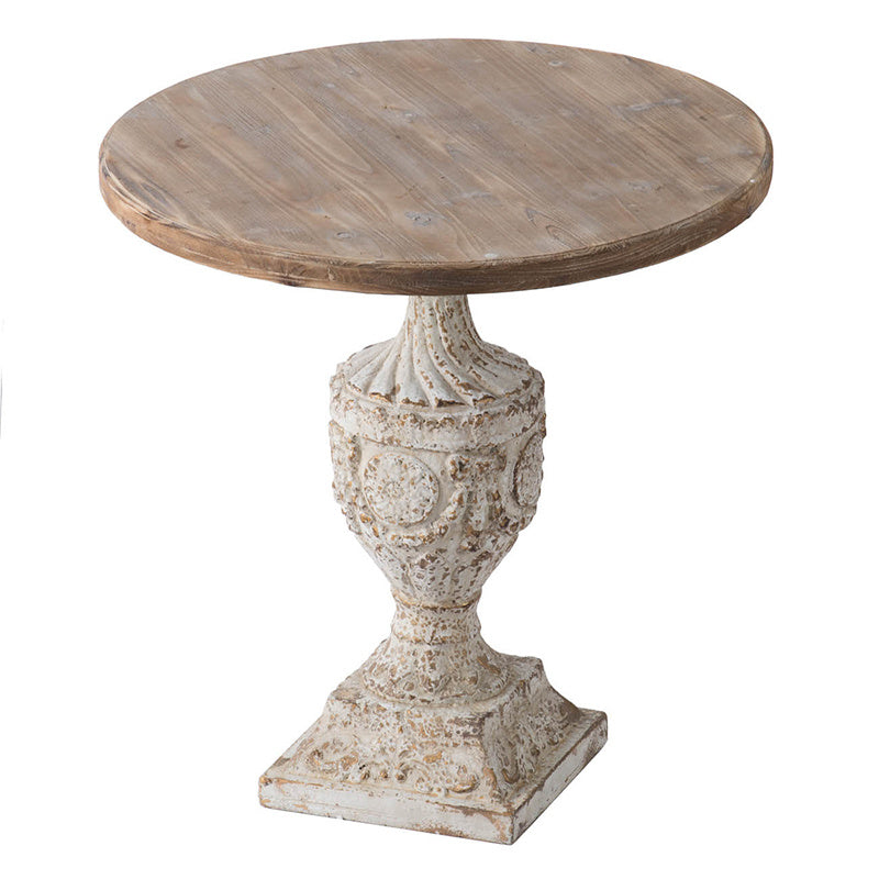 30x31" Antique Round Wood Table