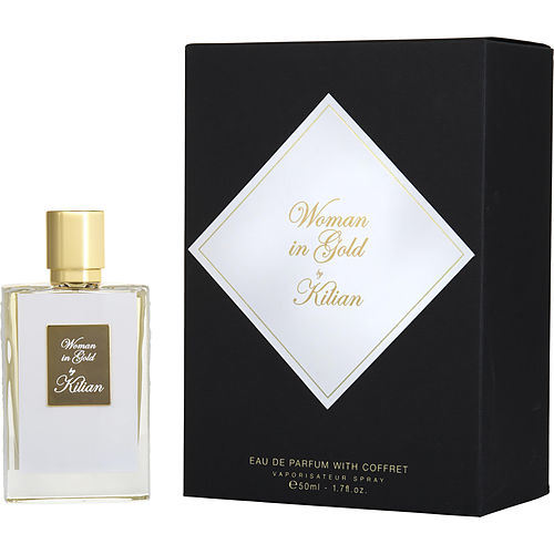 KILIAN WOMAN IN GOLD by Kilian SET -EAU DE PARFUM SPRAY REFILLABLE 1.7 OZ & CLUTCH