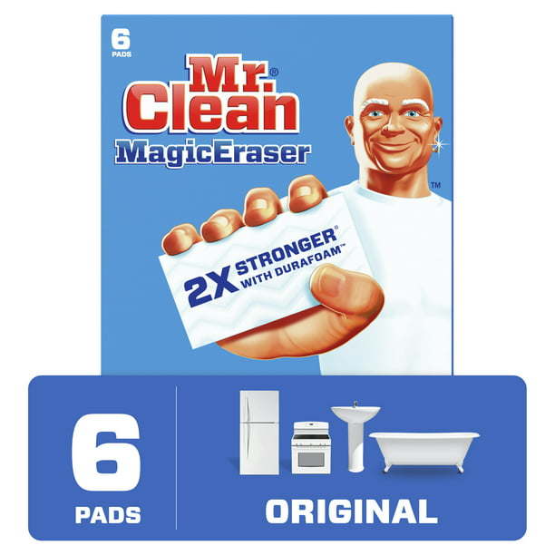 Mr. Clean Magic Eraser Original, Cleaning Pads with Durafoam, 6 Ct