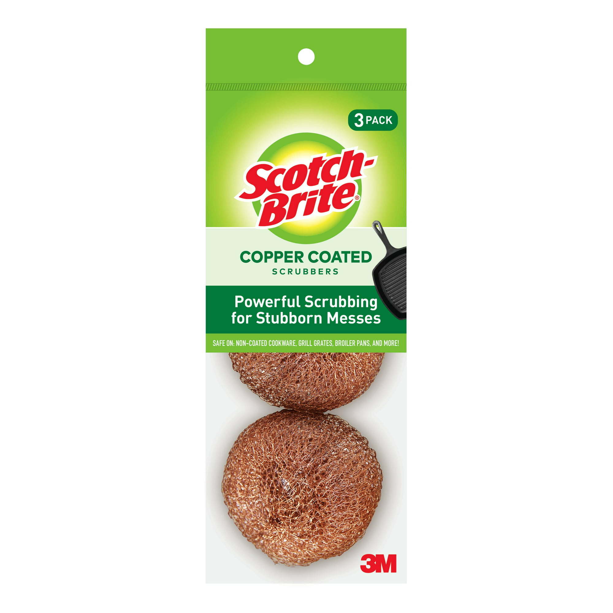 Scotch-Brite Copper Coated Scouring Pads, 3 Count