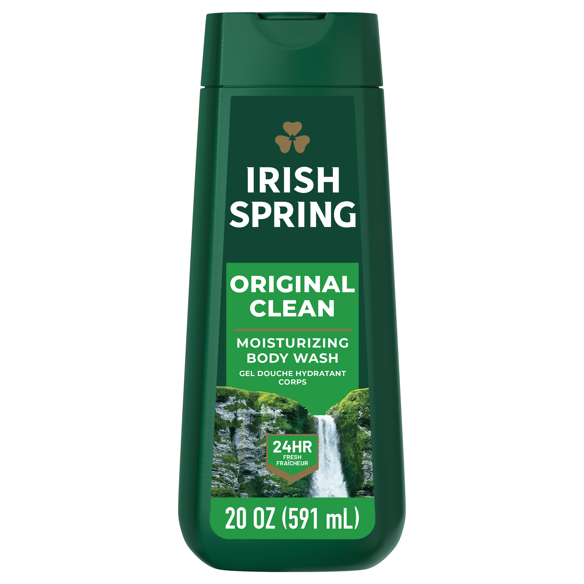 Irish Spring Mens Gel Original Clean Scented Body Wash, 20 oz Bottle