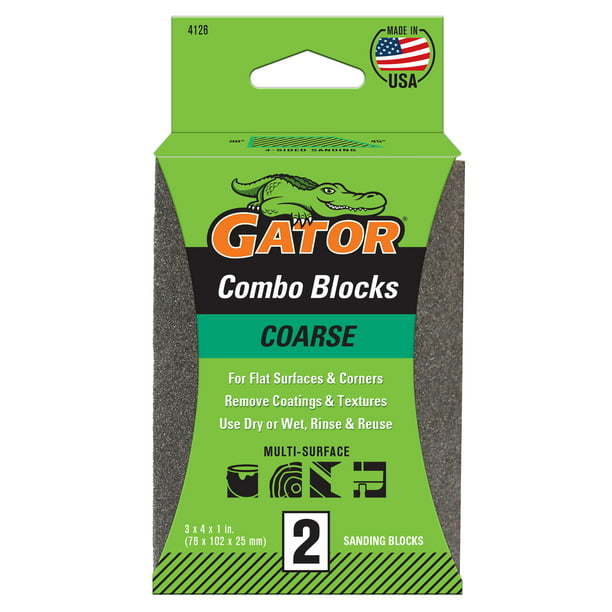 Gator 2-5/8x4 Angled Sponge Coarse, 2 Pack