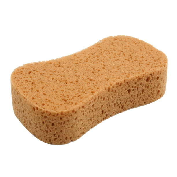 Yellow Absorbent Wash Sponge Pad 20 x 18 x 4.8cm for Vehicles Car