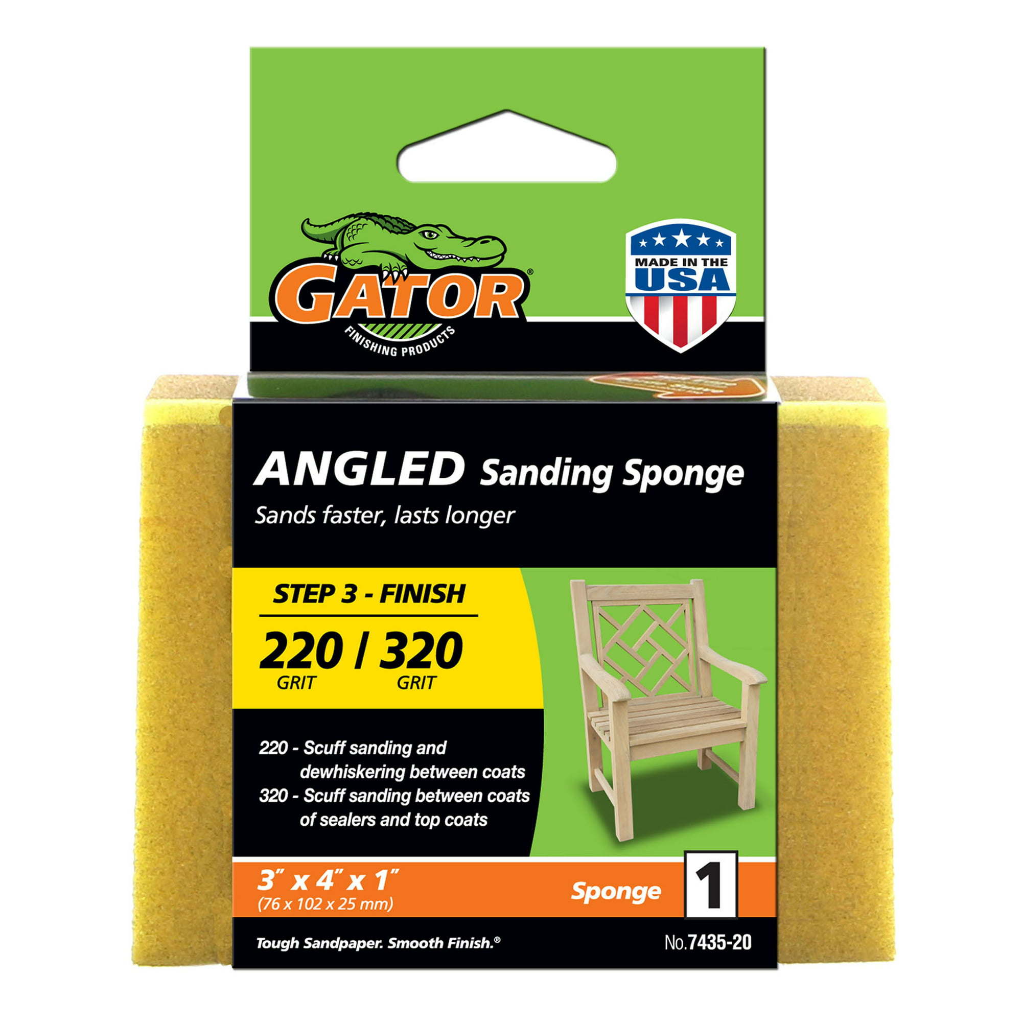 Gator Angled 220/320 Grit Sanding Sponge