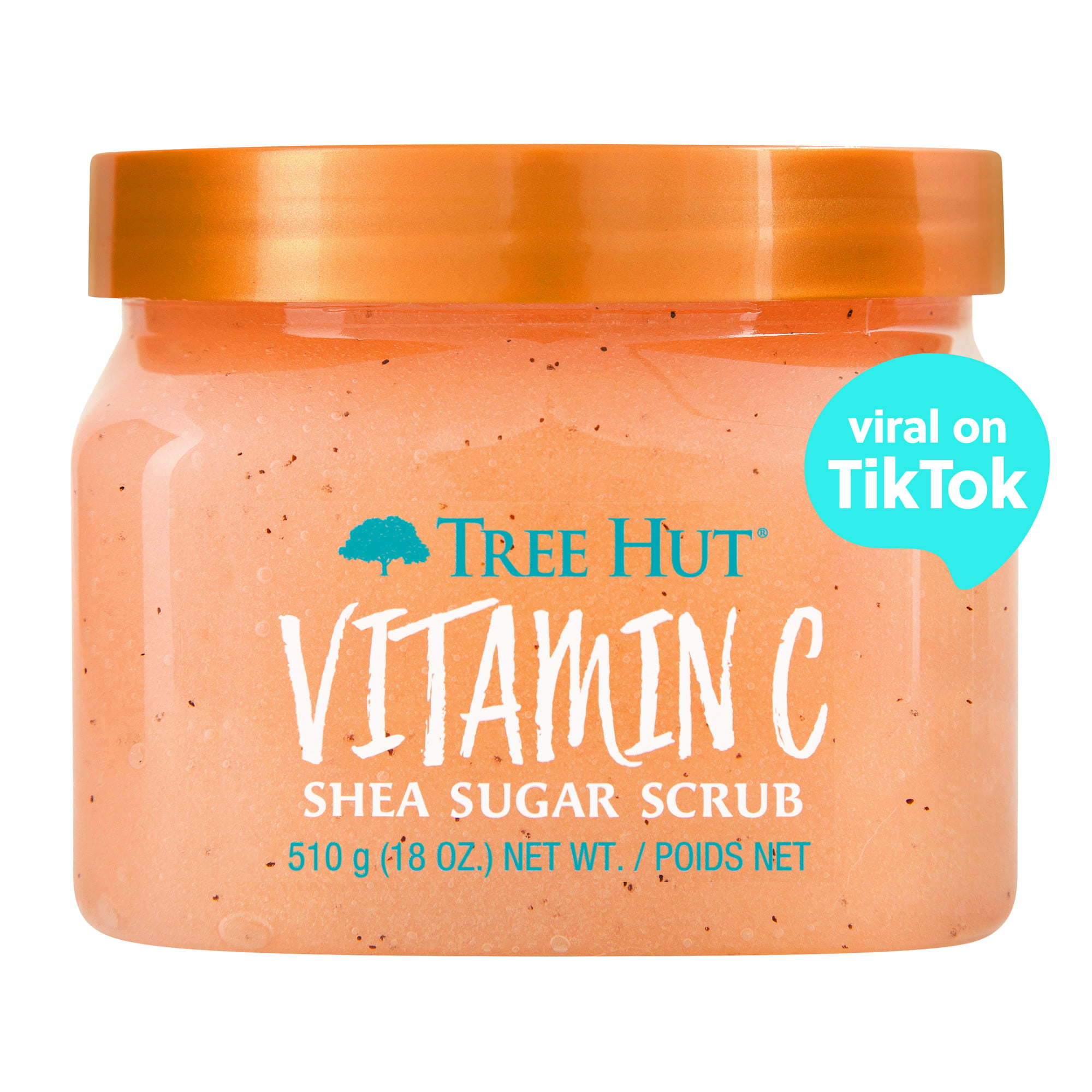 Tree Hut Vitamin C Shea Sugar Exfoliating and Hydrating Body Scrub, 18 oz.